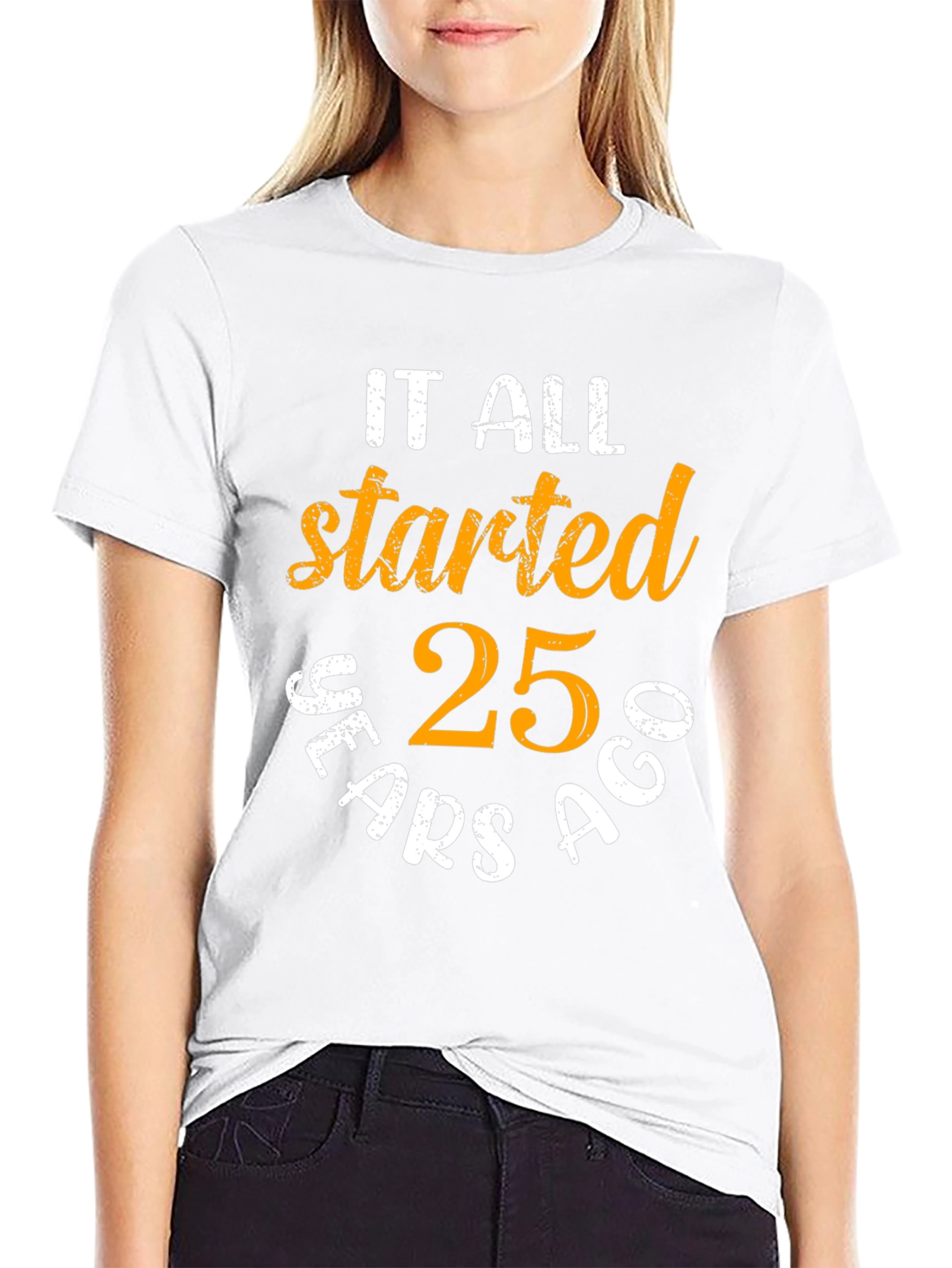 25th Anniversary Started Years Ago Black T-Shirt