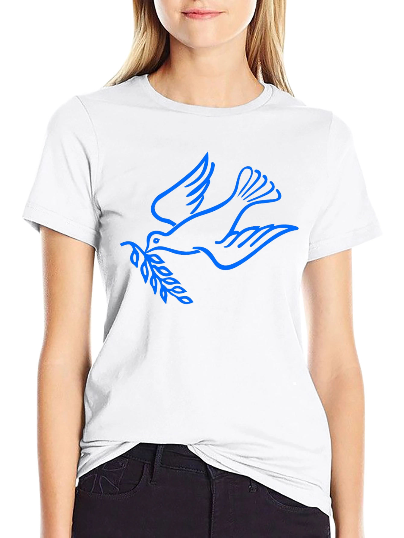 Peace Dove Graphic Black T-Shirt