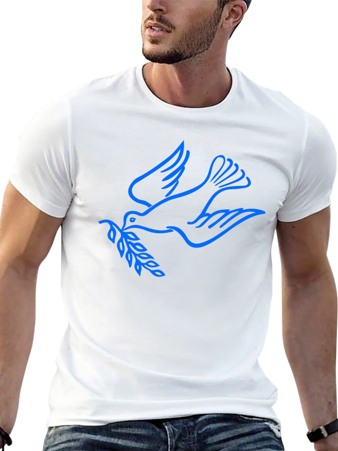 Peace Dove Graphic Black T-Shirt