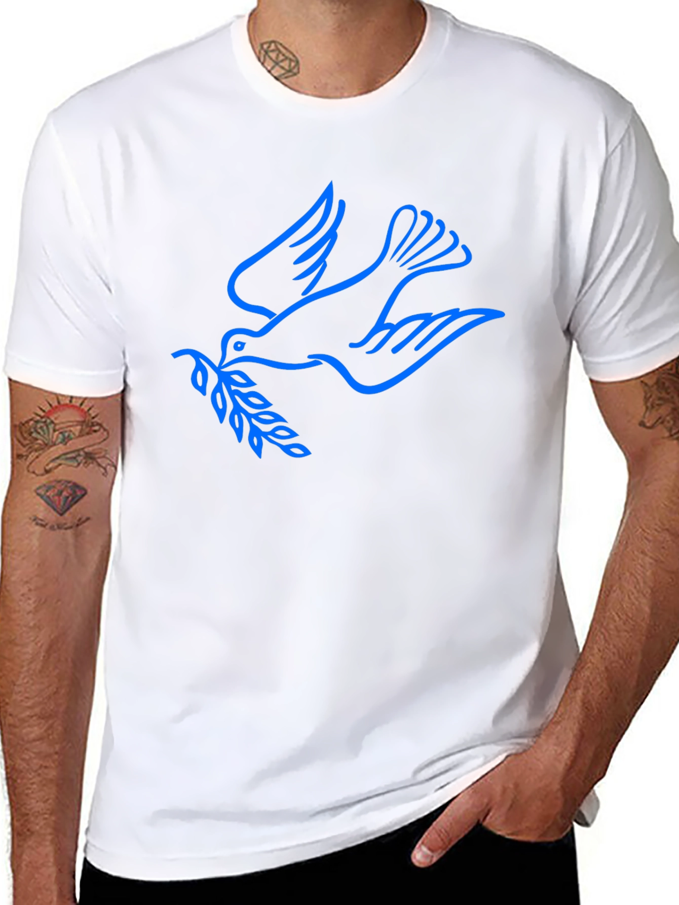 Peace Dove Graphic Black T-Shirt