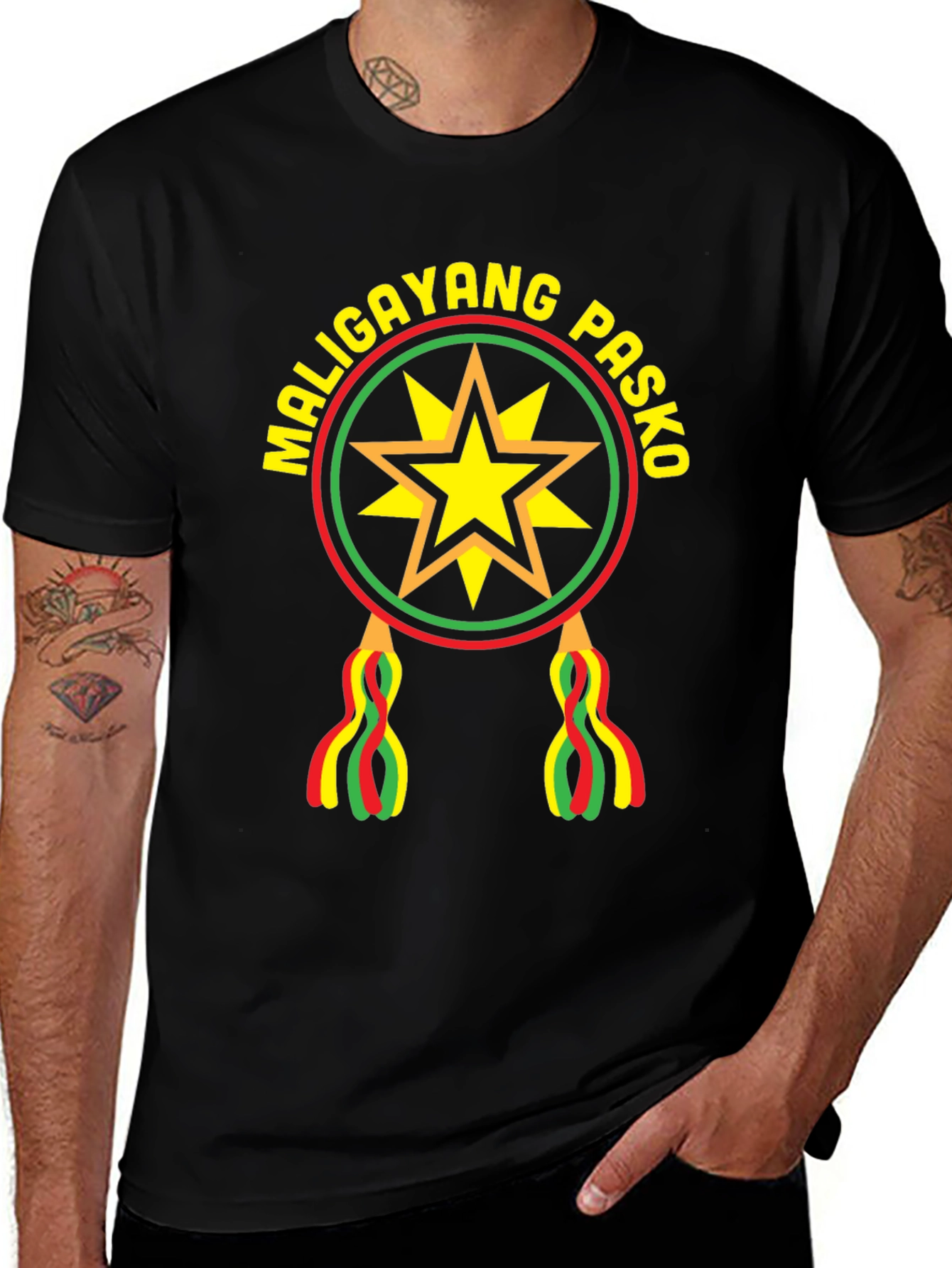 Maligayang Pasko Black T-Shirt