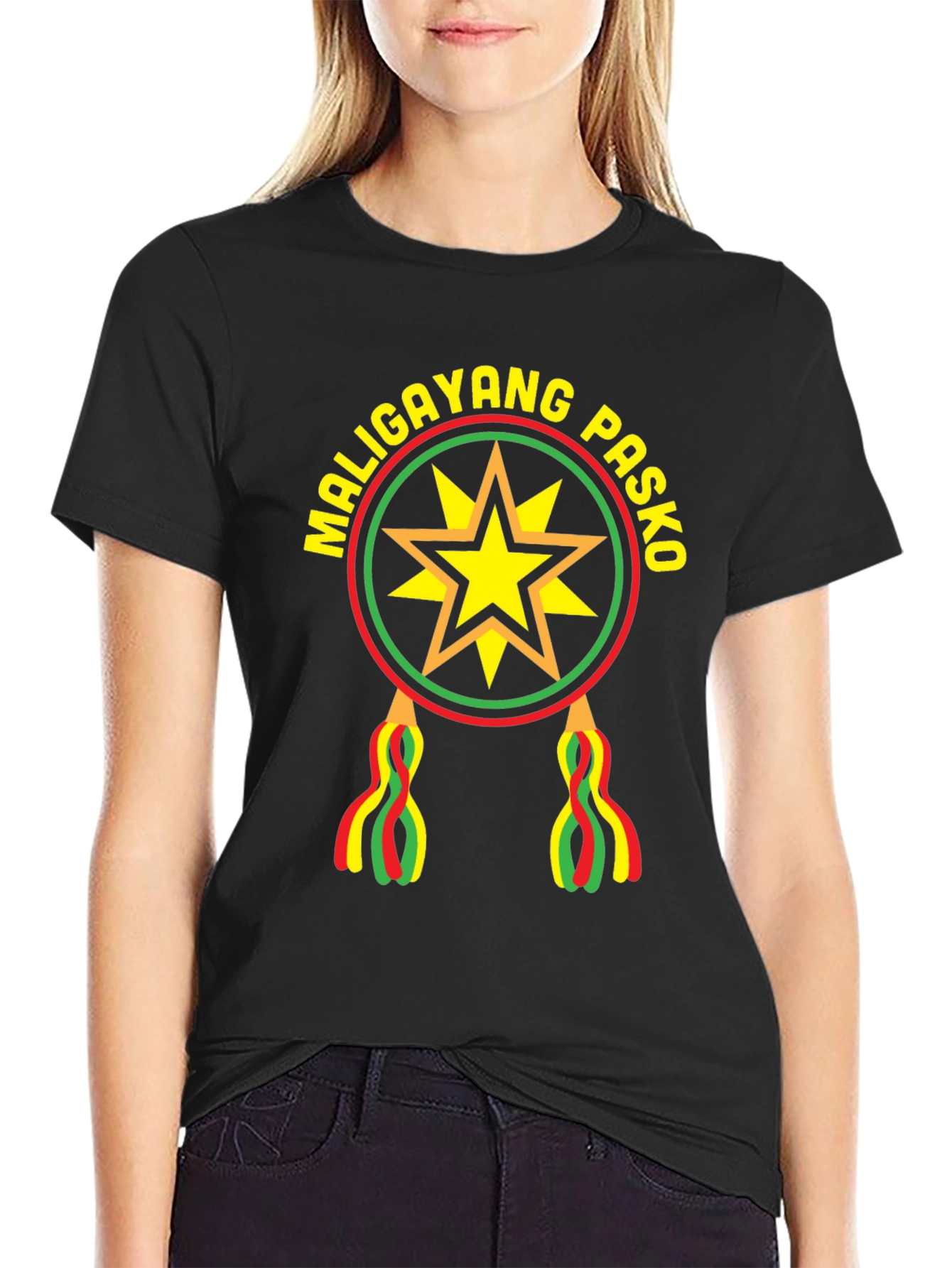 Maligayang Pasko Black T-Shirt