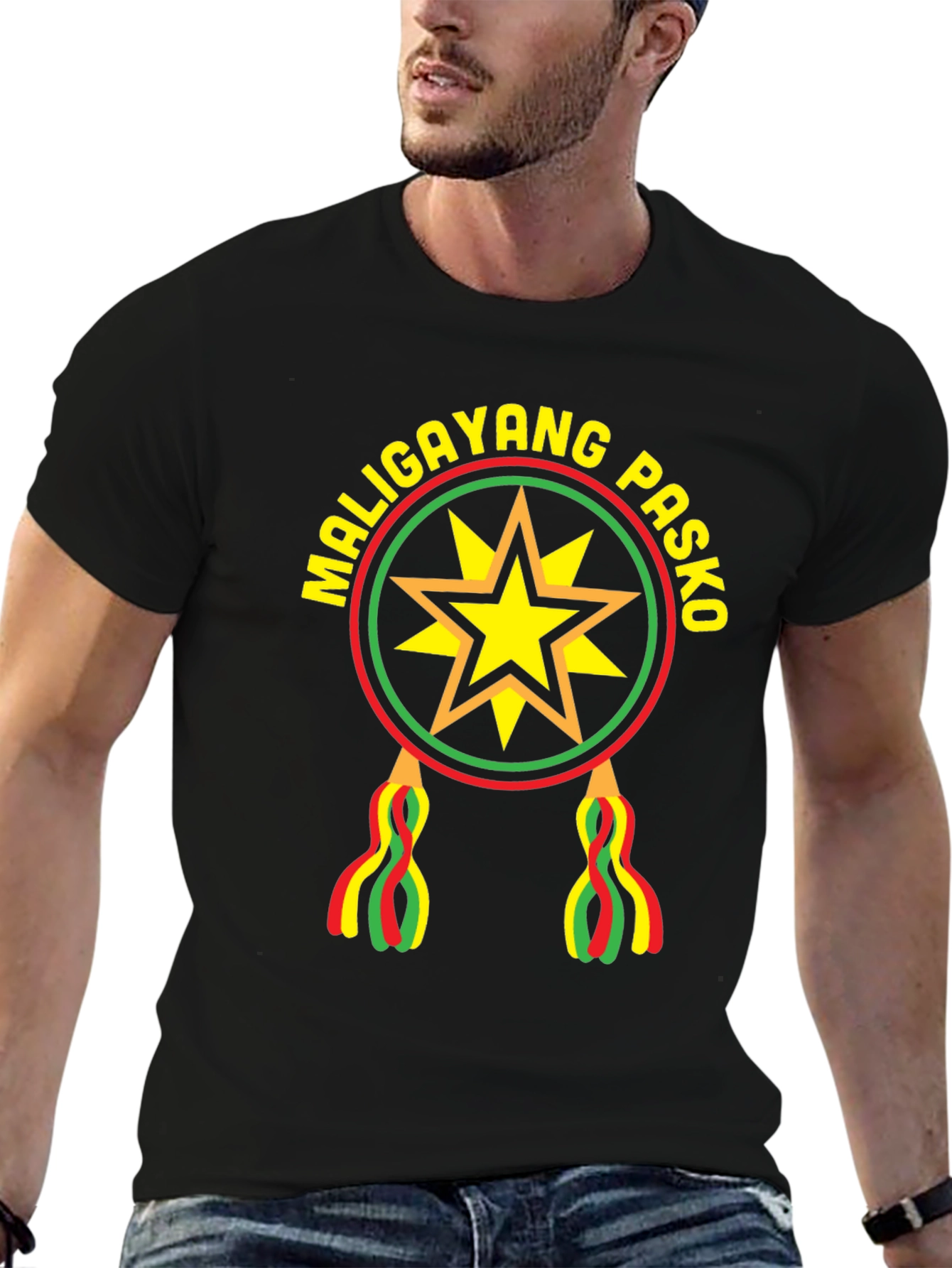 Maligayang Pasko Black T-Shirt