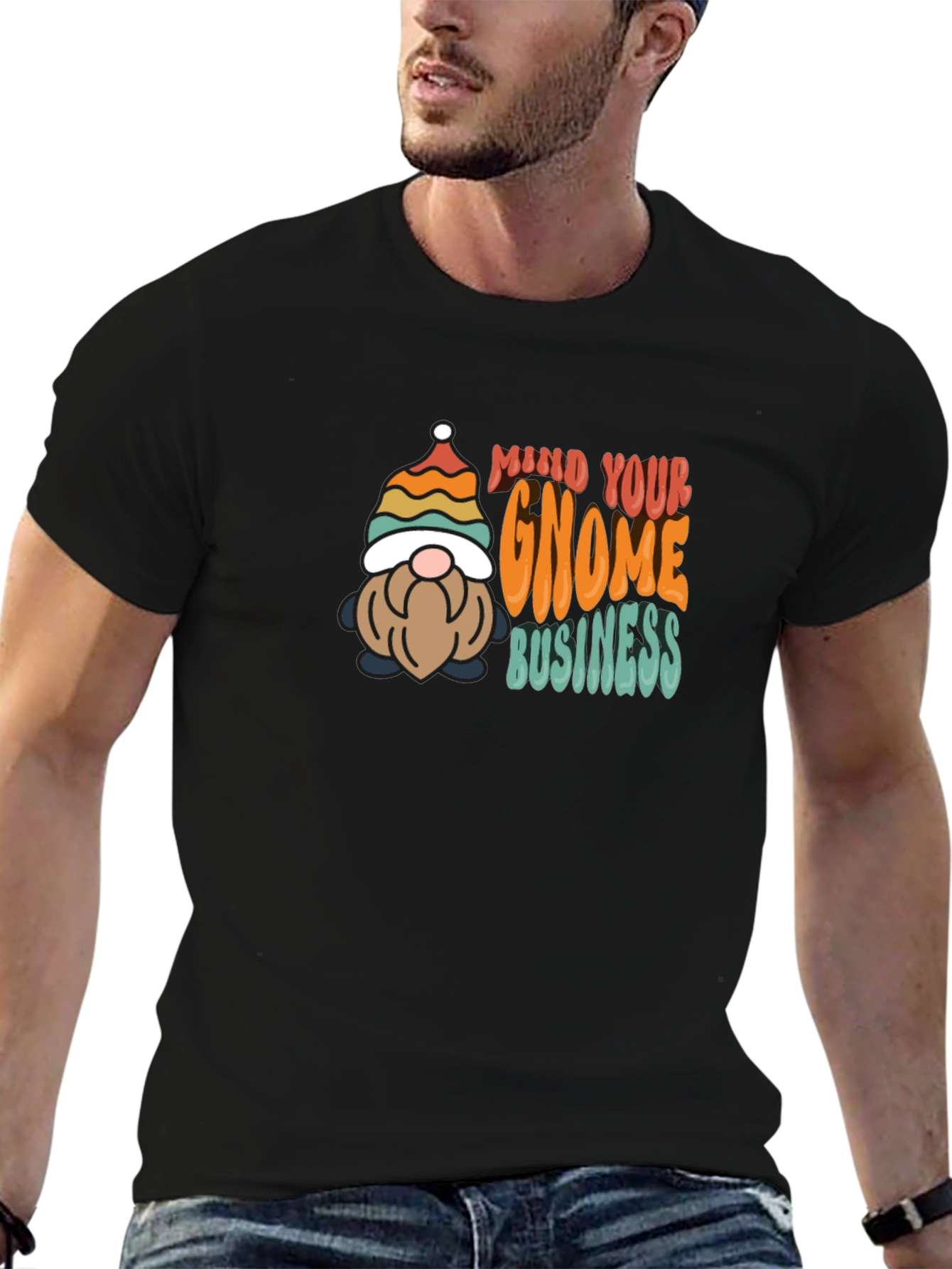 Mind Your Gnome Business Graphic Tee