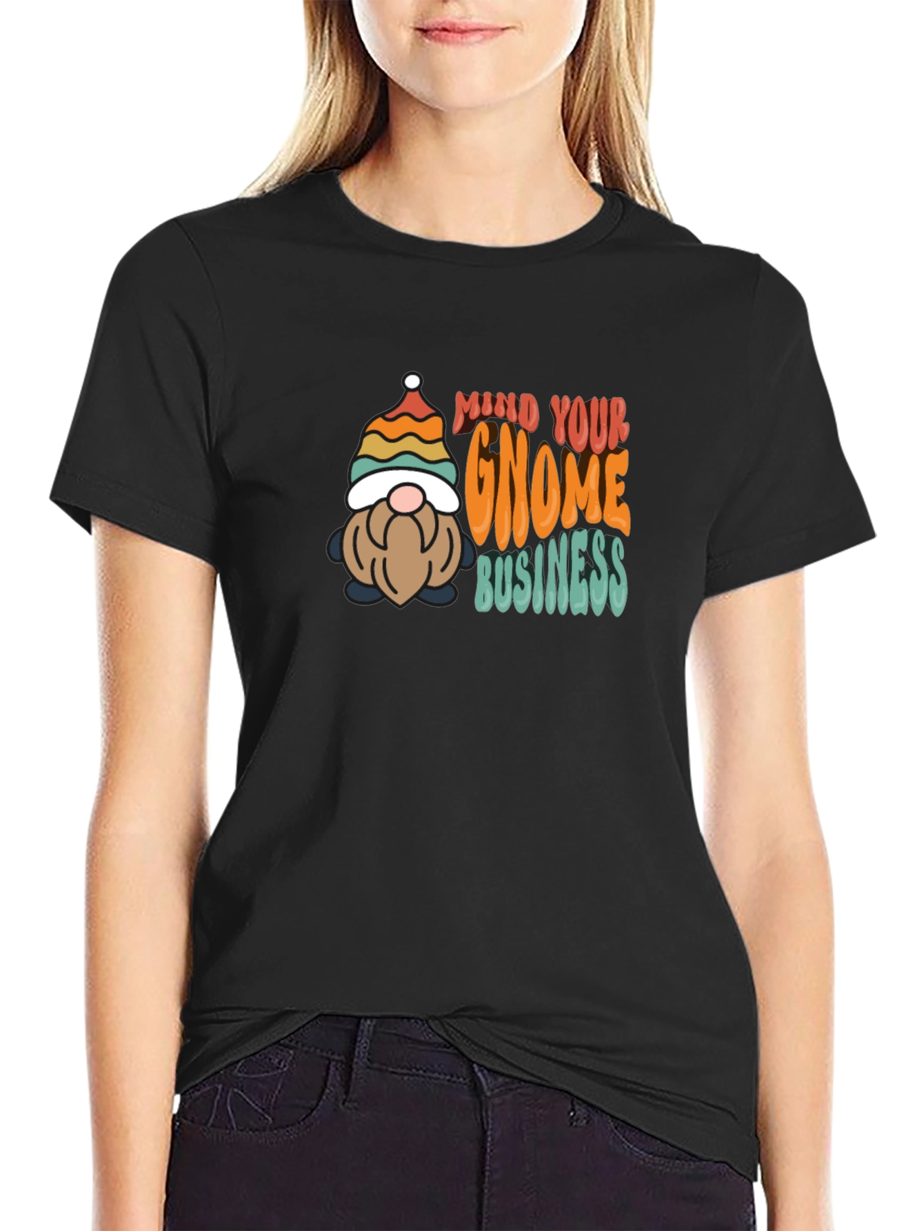 Mind Your Gnome Business Graphic Tee