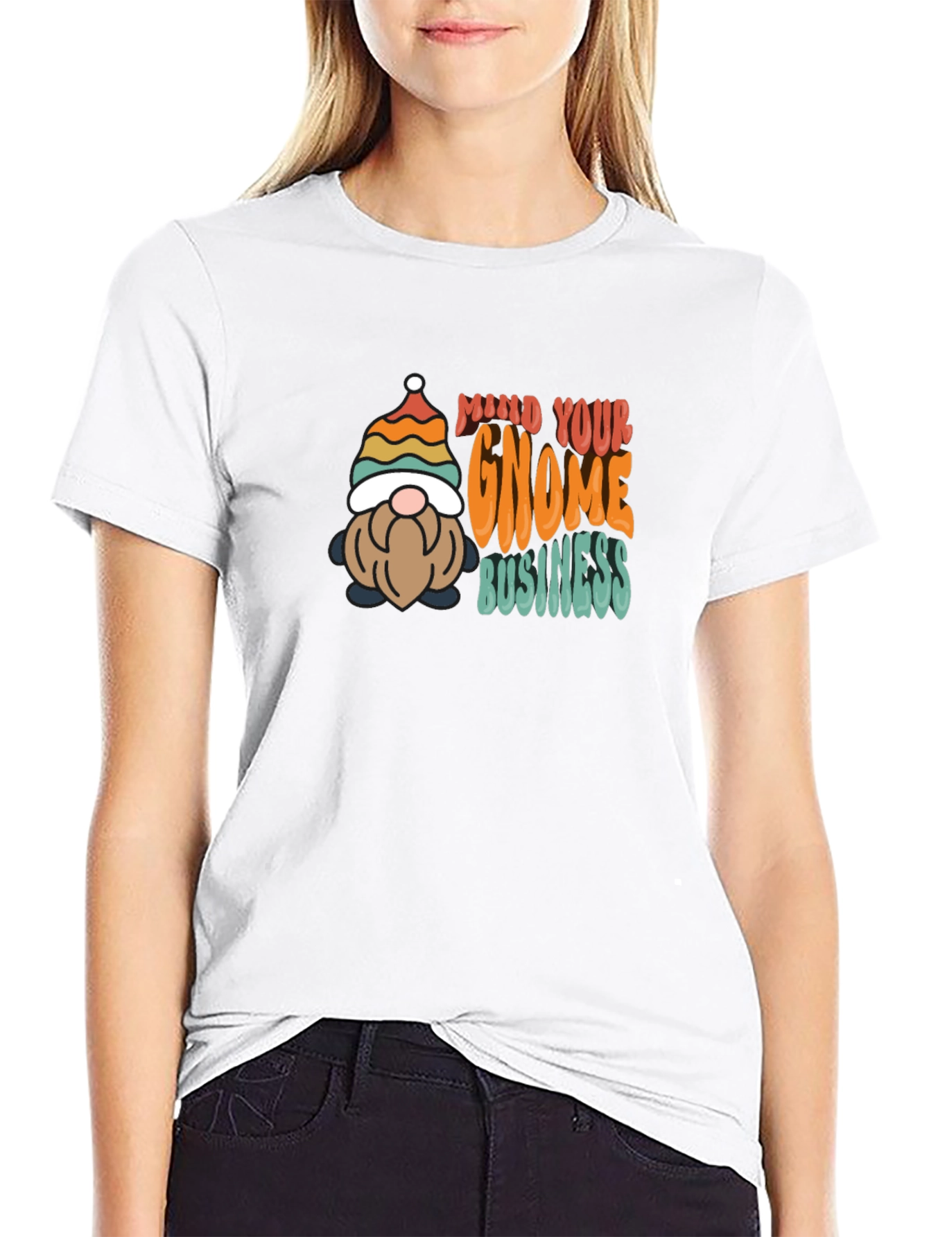 Mind Your Gnome Business Graphic Tee
