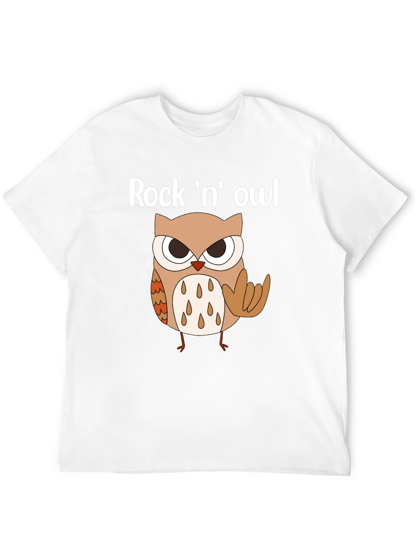Rock n Owl Graphic Tee - Mens Black T-Shirt