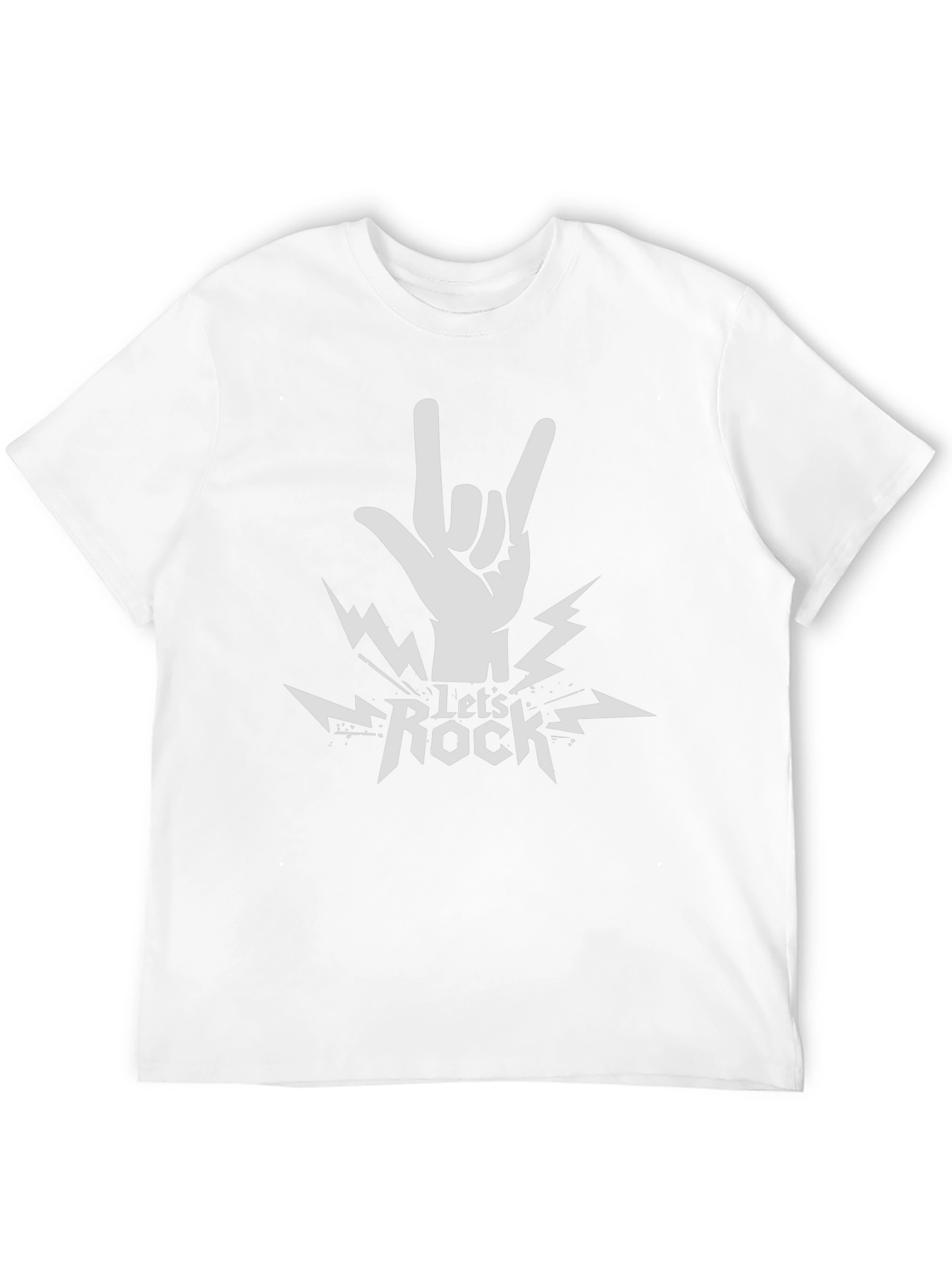 Lets Rock Graphic Print Tee - Black