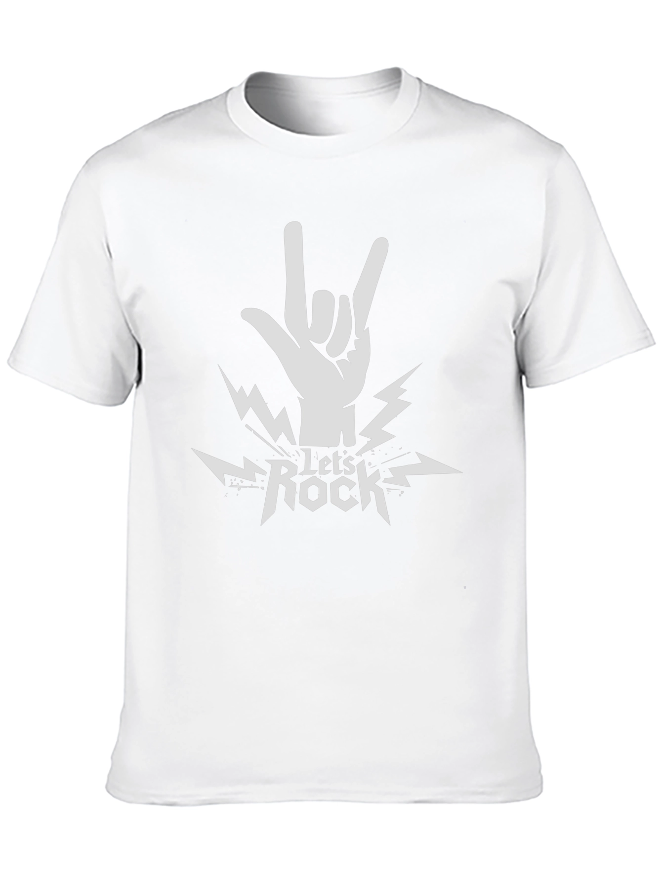 Lets Rock Graphic Print Tee - Black