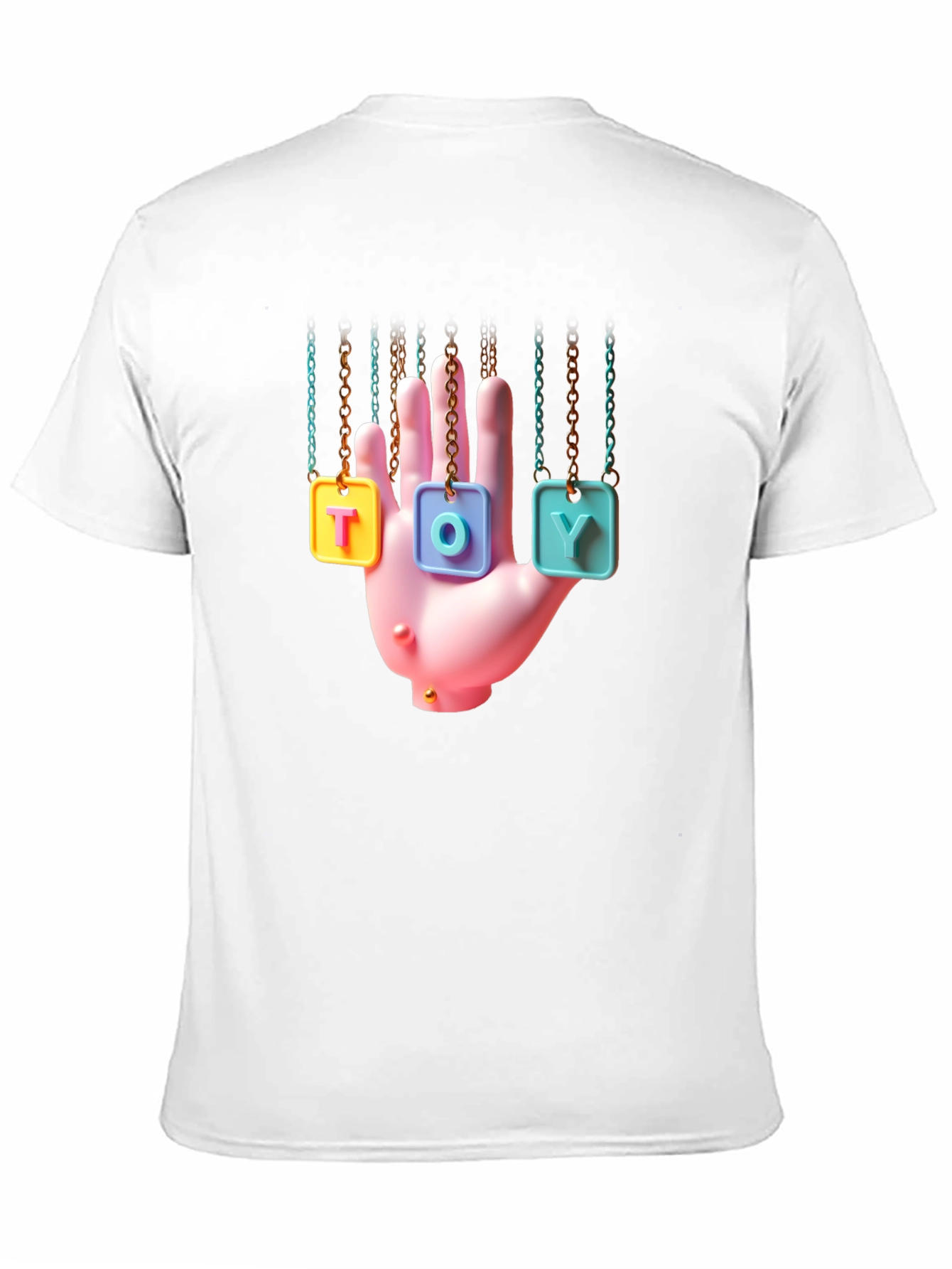 Trendy Graphic Tee - Hanging Toy Hand Design