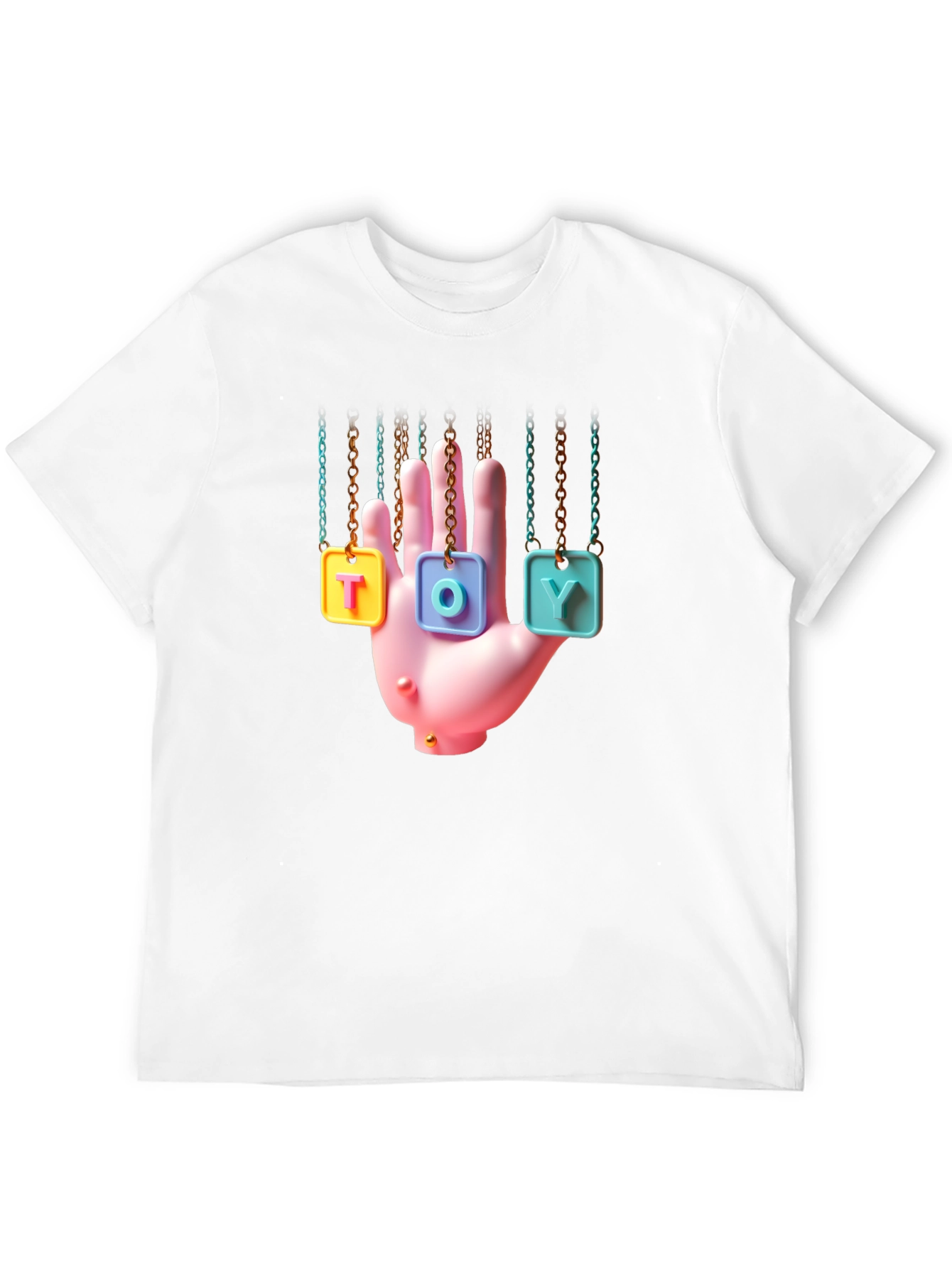 Trendy Graphic Tee - Hanging Toy Hand Design