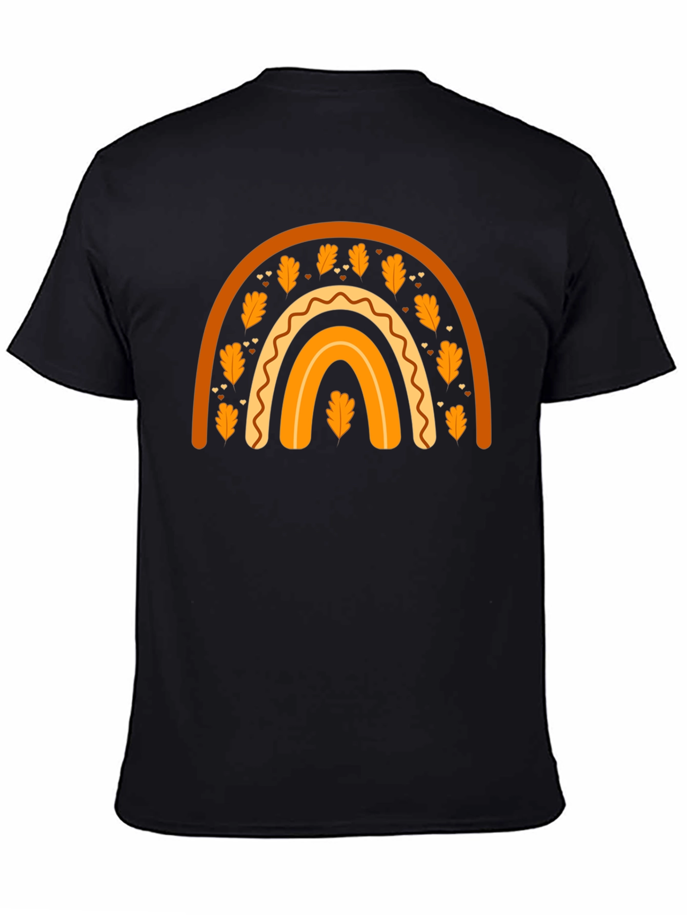 Fall Rainbow Graphic Tee - Autumn Harvest Shirt