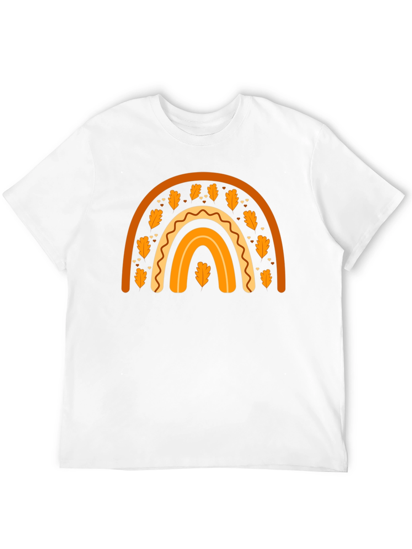 Fall Rainbow Graphic Tee - Autumn Harvest Shirt