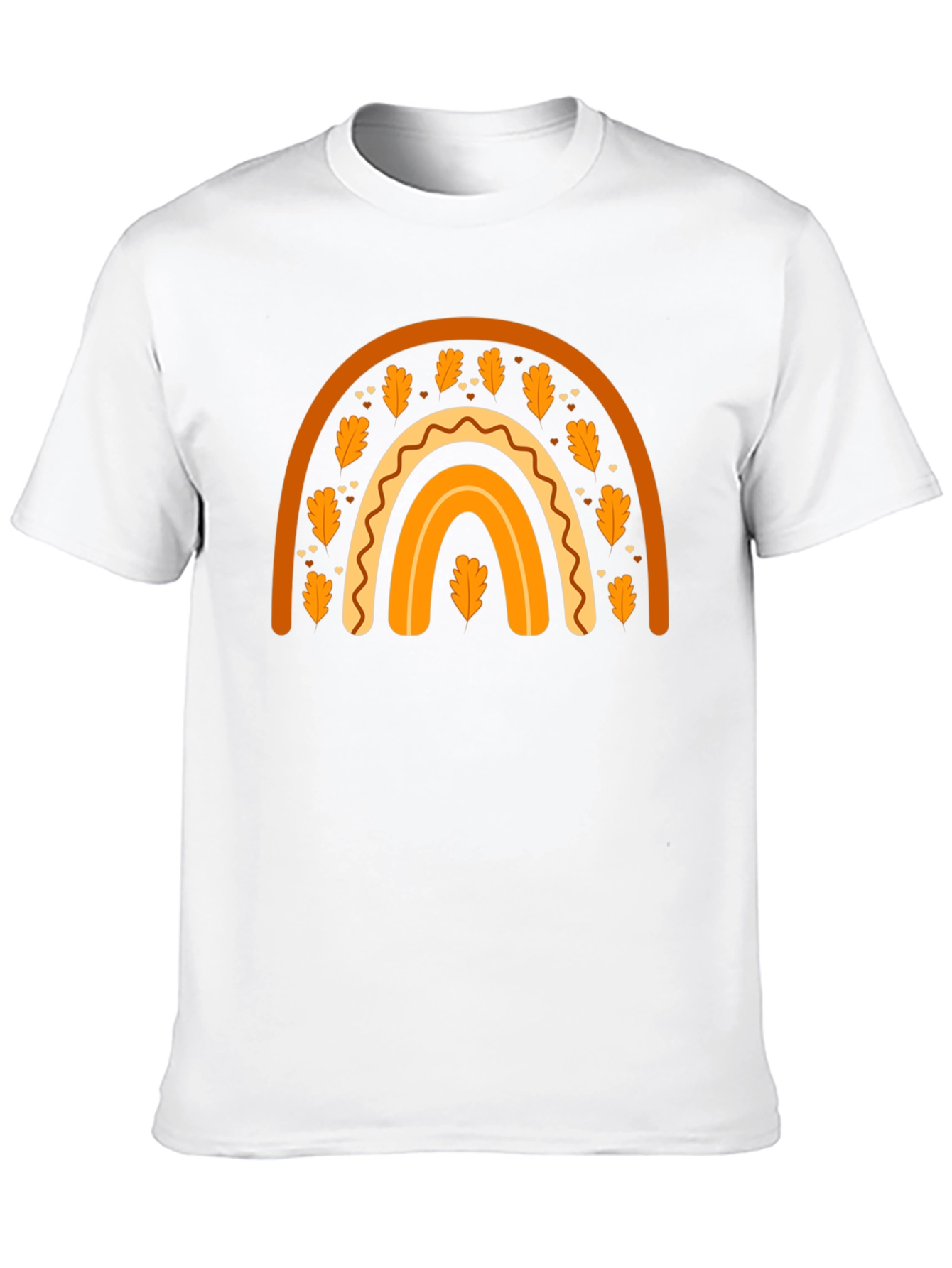 Fall Rainbow Graphic Tee - Autumn Harvest Shirt