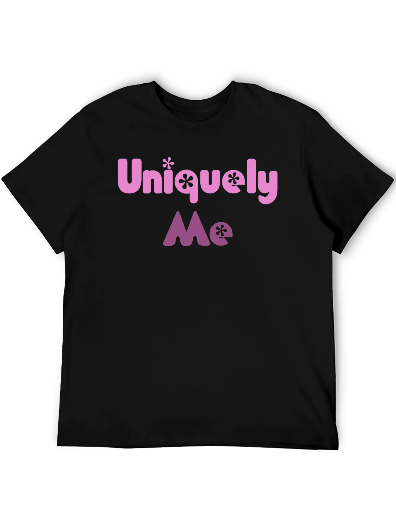 Uniquely Me Graphic Tee - Black Casual T-Shirt