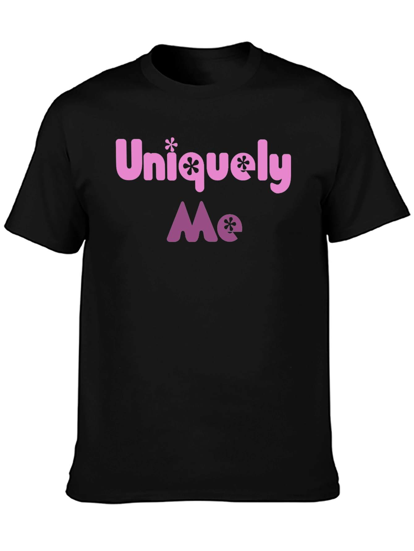 Uniquely Me Graphic Tee - Black Casual T-Shirt