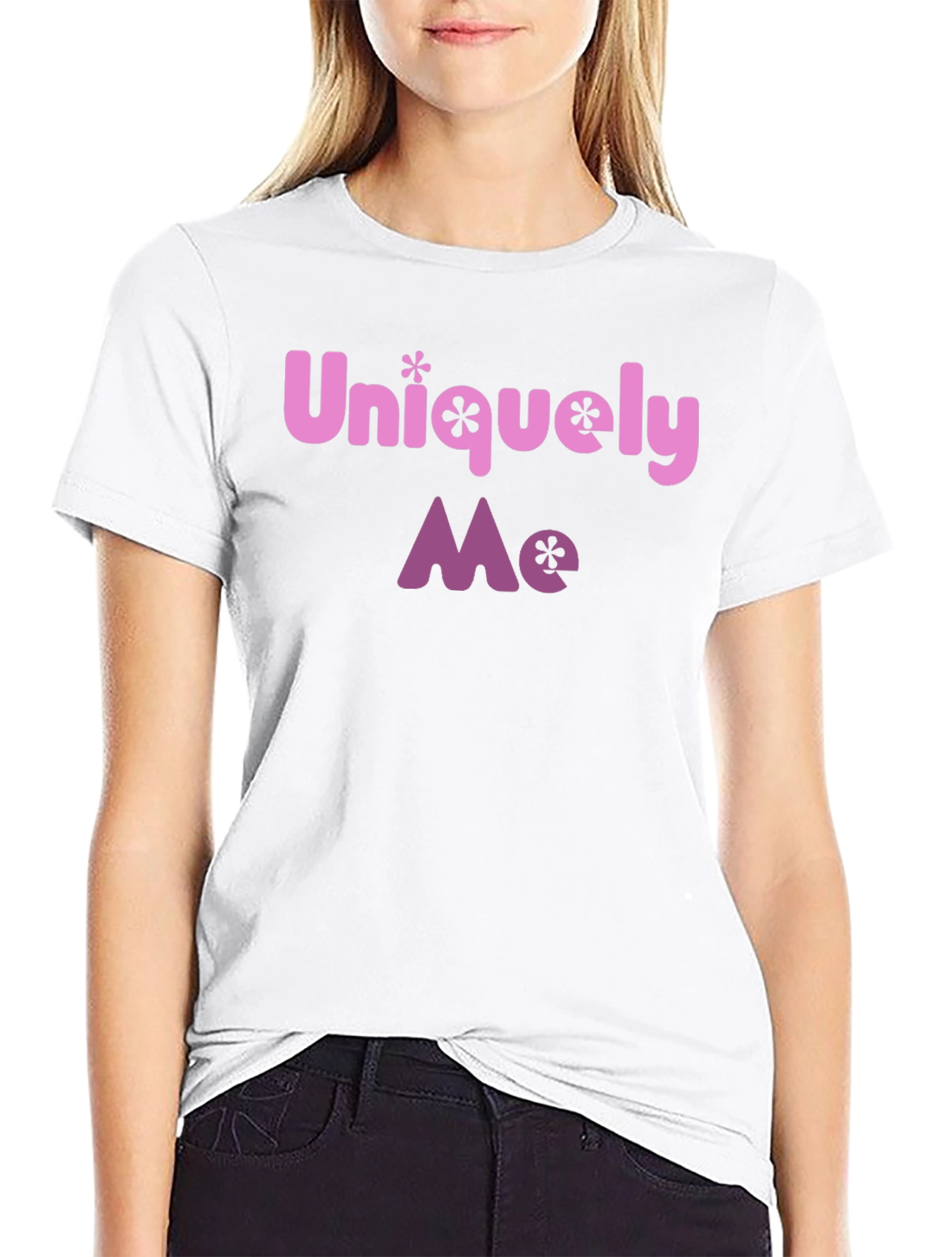 Uniquely Me Graphic Tee - Black Casual T-Shirt