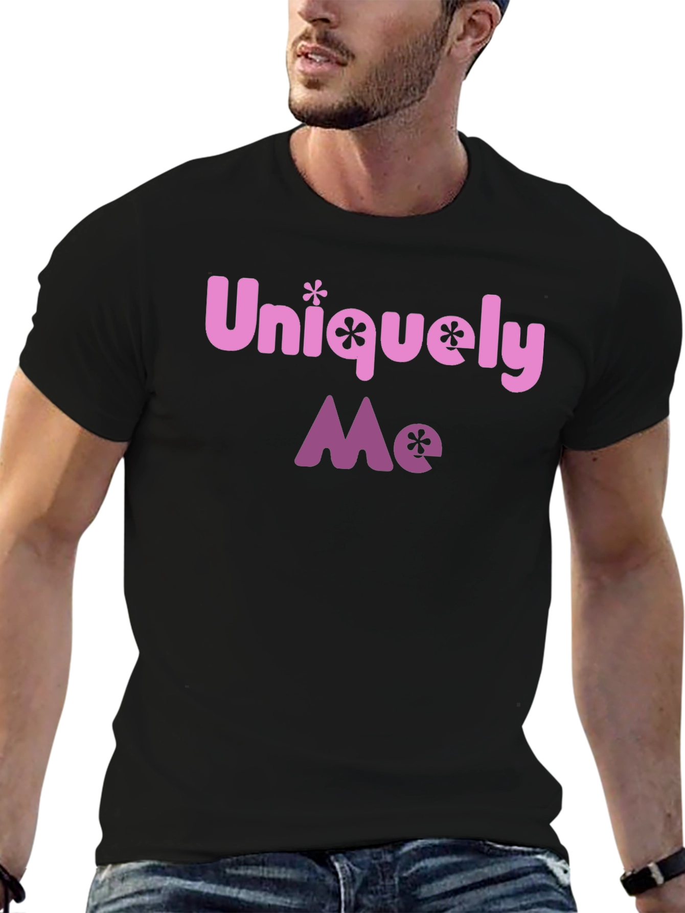 Uniquely Me Graphic Tee - Black Casual T-Shirt