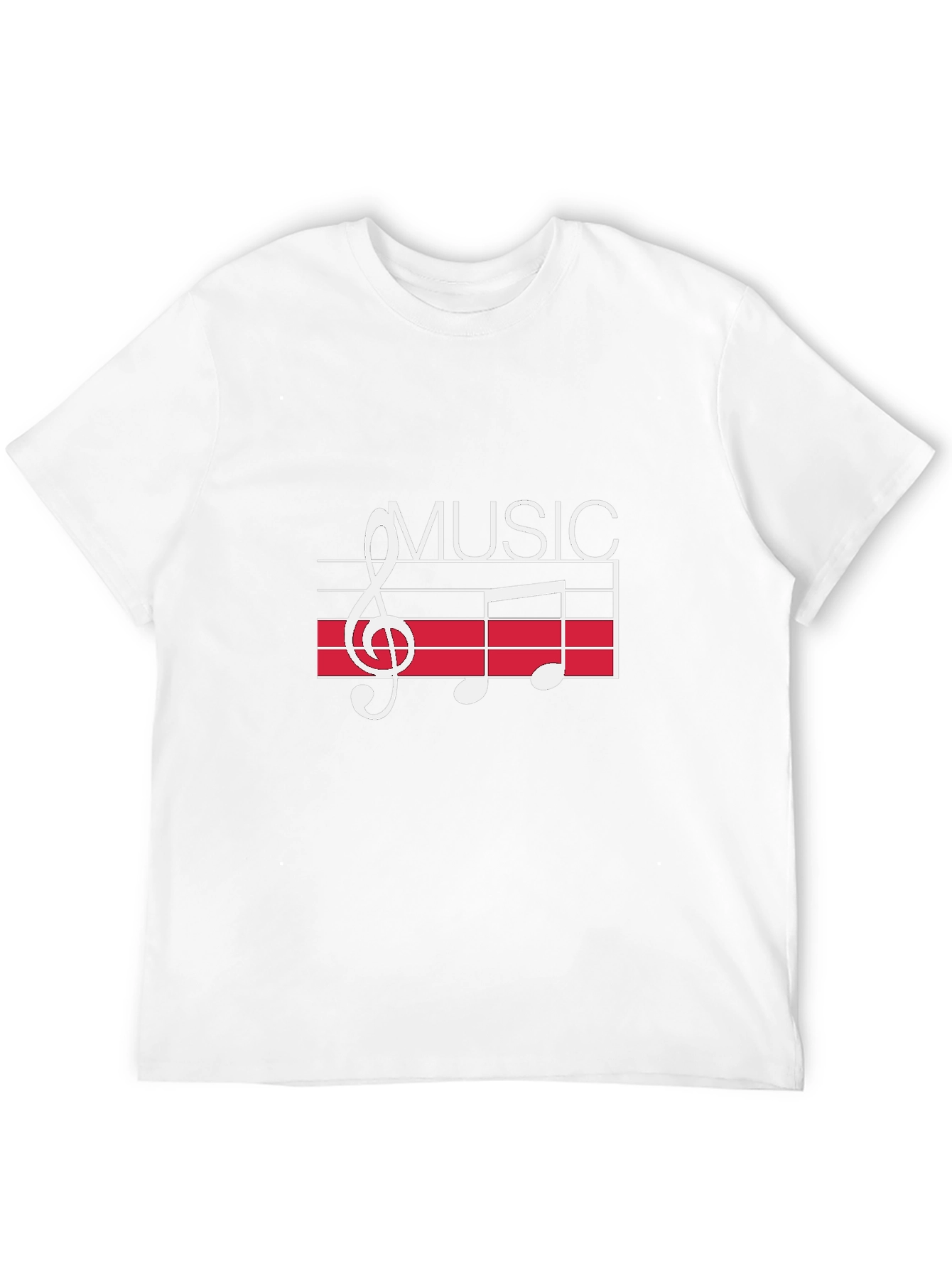 Music Notes Graphic Black T-Shirt