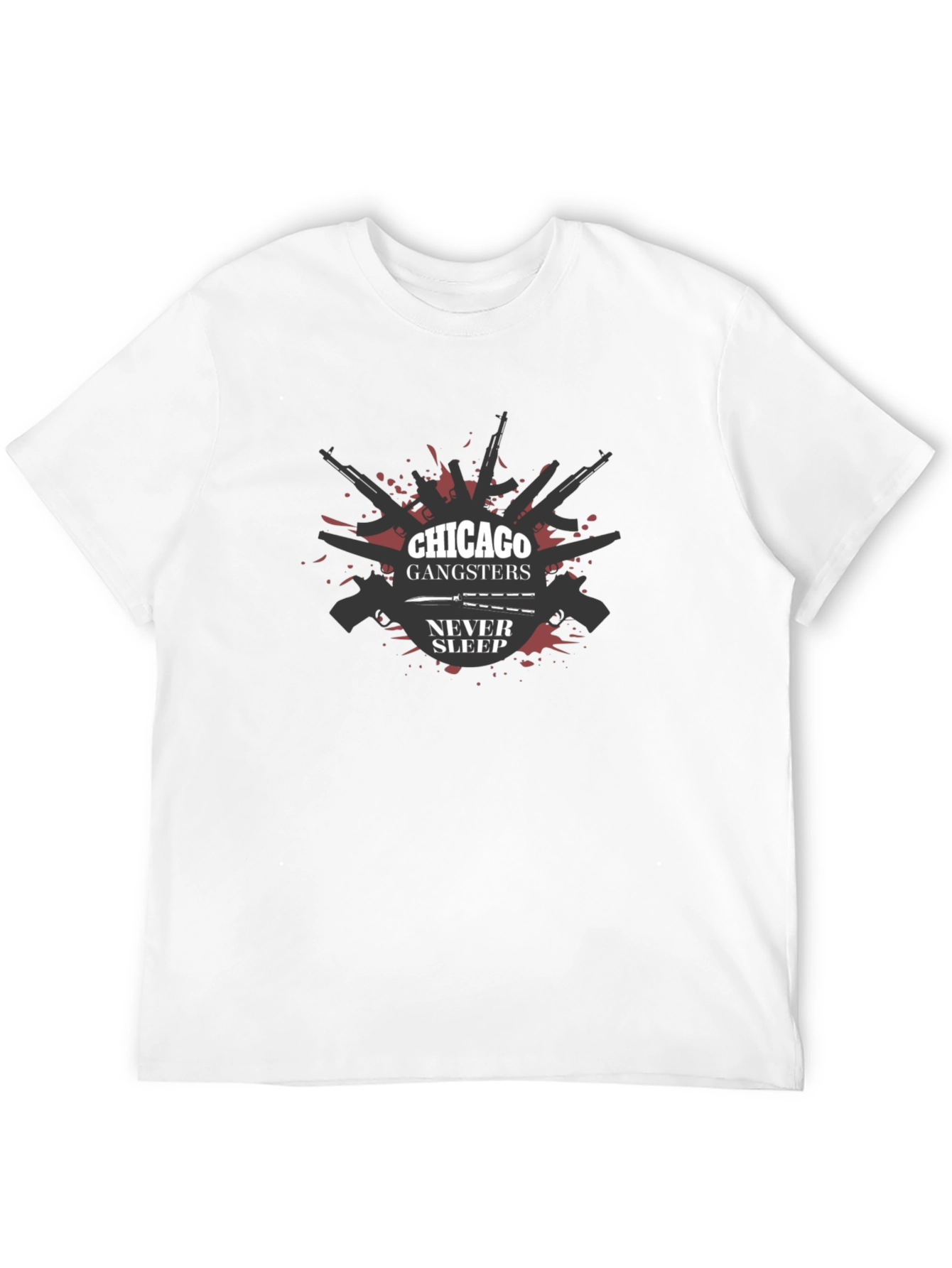 Chicago Gangsters Never Sleep Graphic T-Shirt