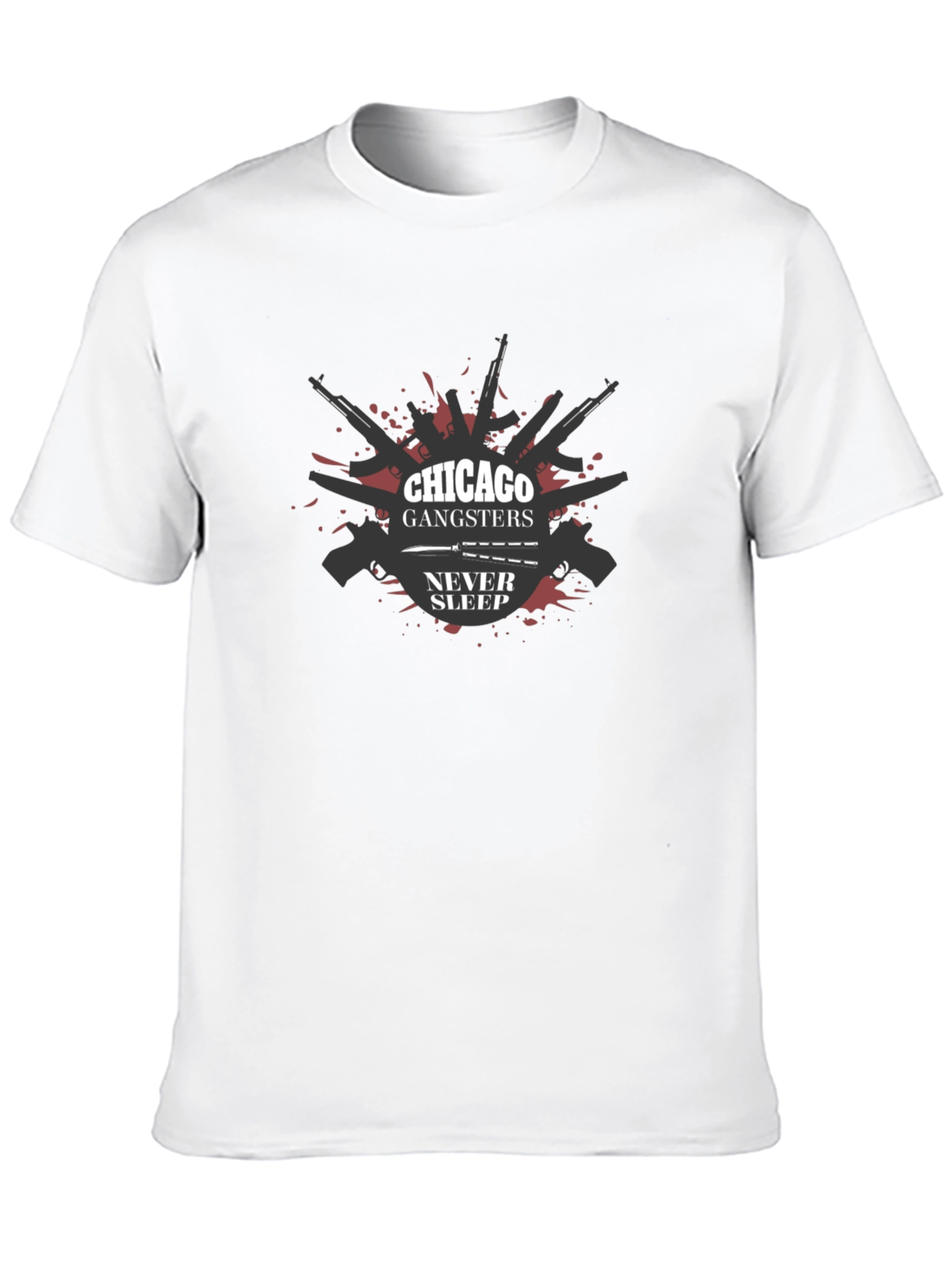 Chicago Gangsters Never Sleep Graphic T-Shirt