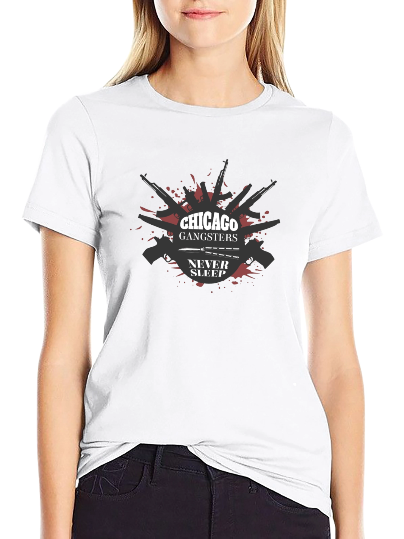 Chicago Gangsters Never Sleep Graphic T-Shirt