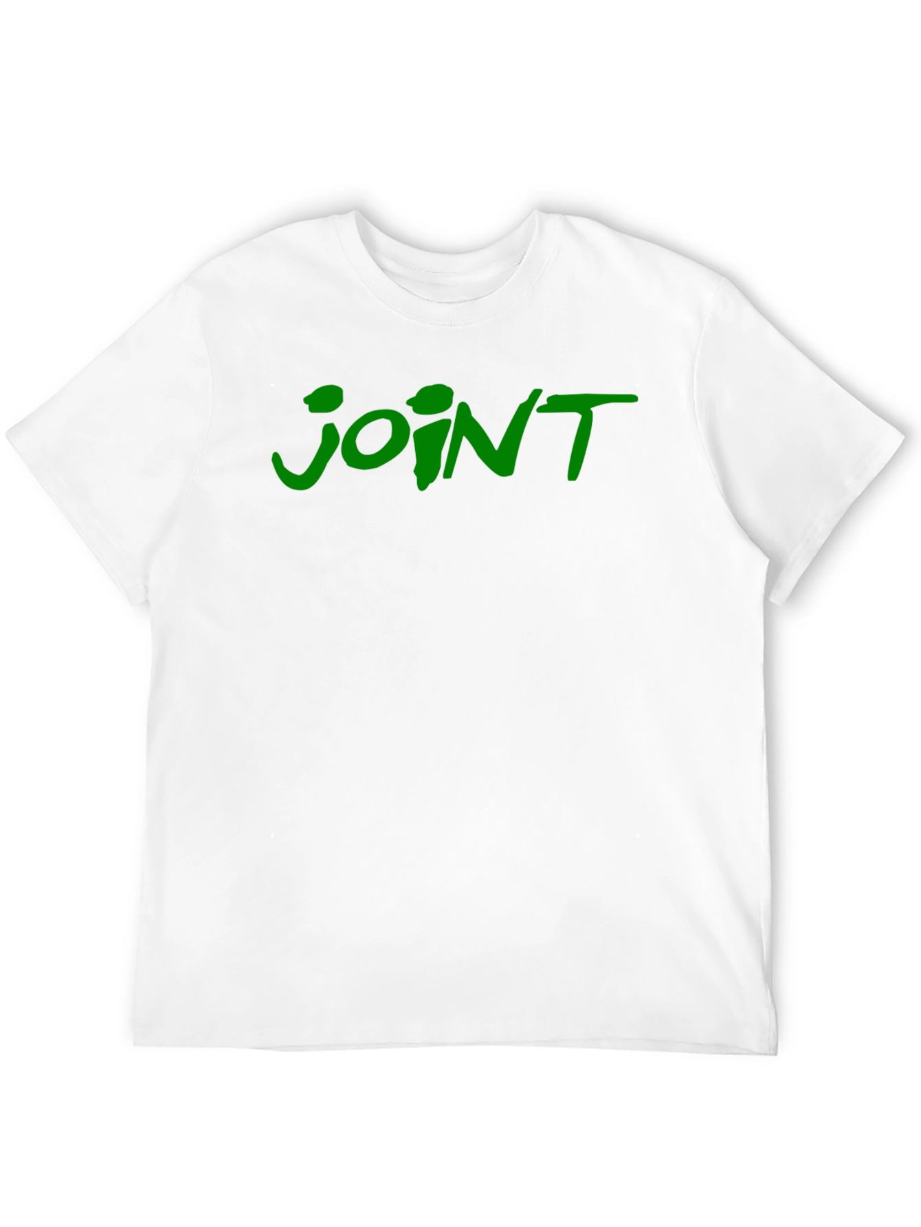 Joint T-Shirt - Green Lettering on Black Cotton Tee
