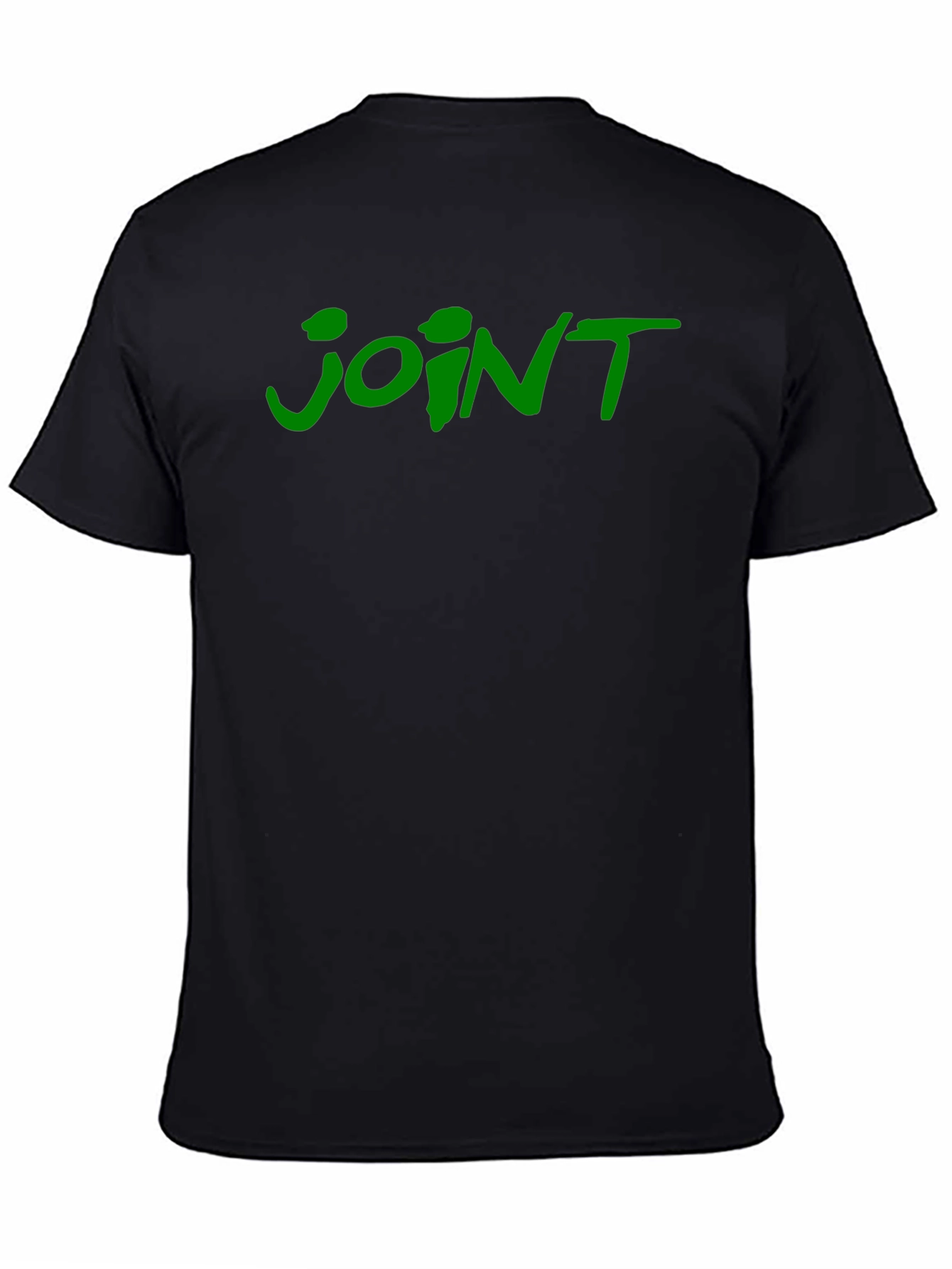 Joint T-Shirt - Green Lettering on Black Cotton Tee