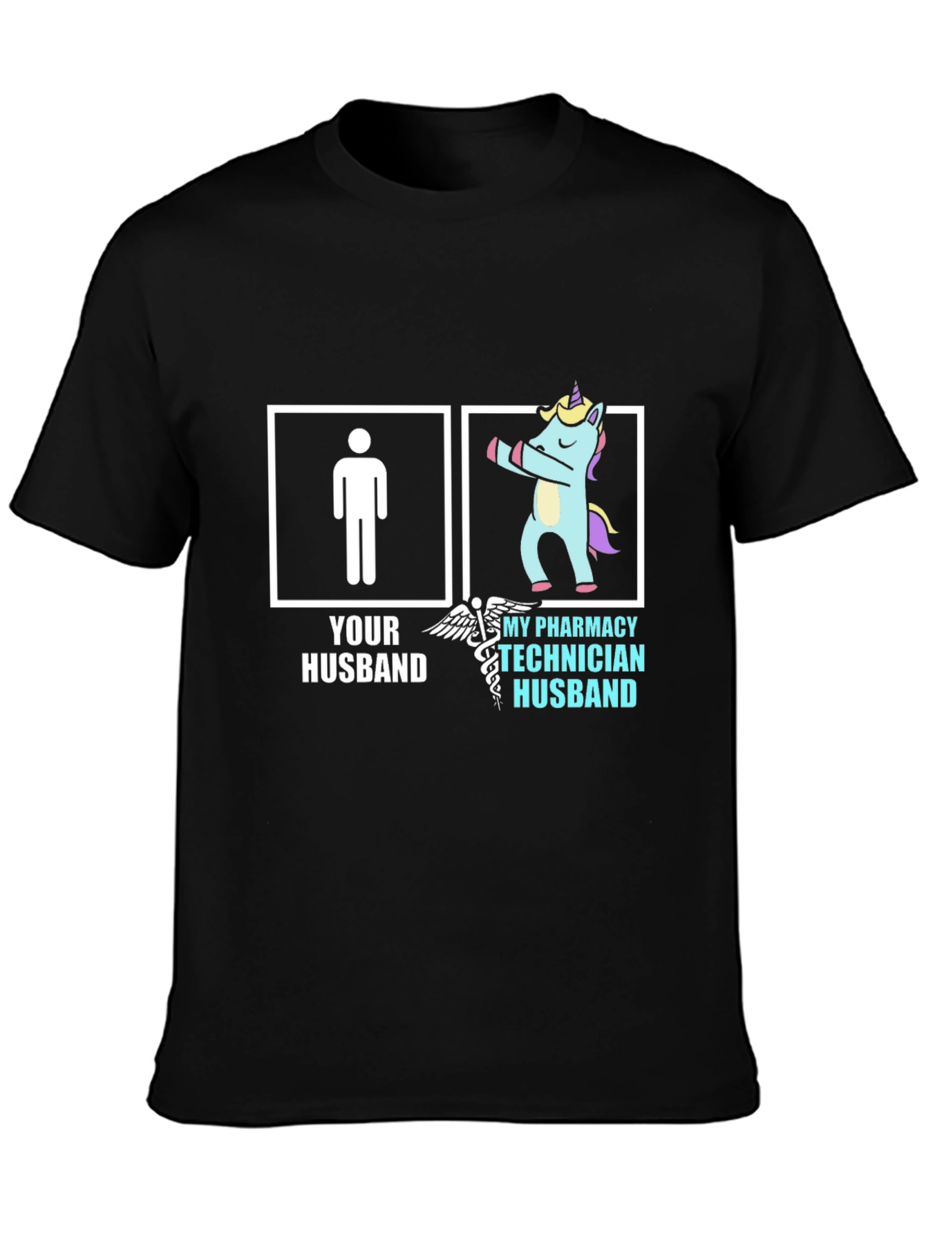 Funny Pharmacy Technician Husband Unicorn T-Shirt