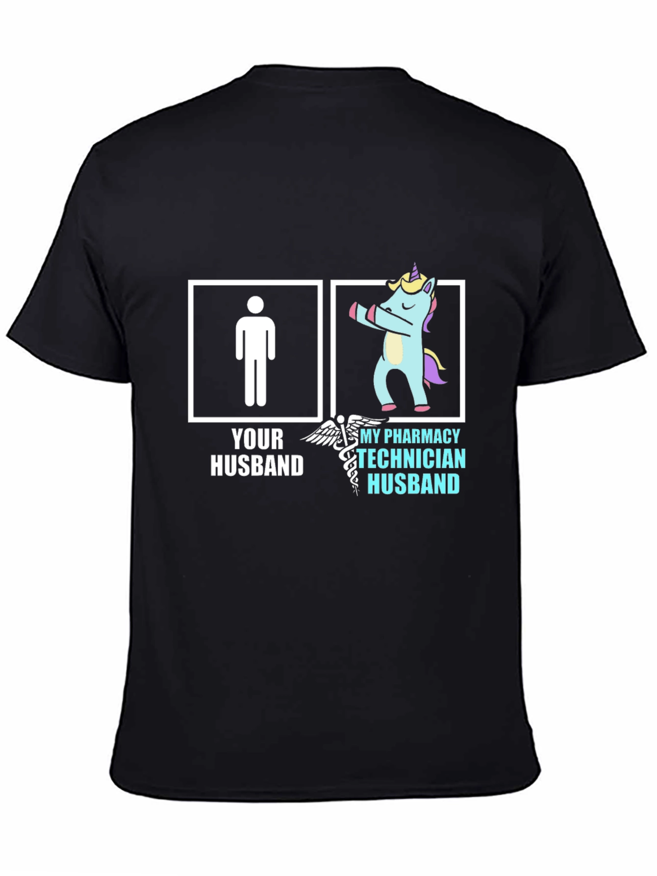 Funny Pharmacy Technician Husband Unicorn T-Shirt