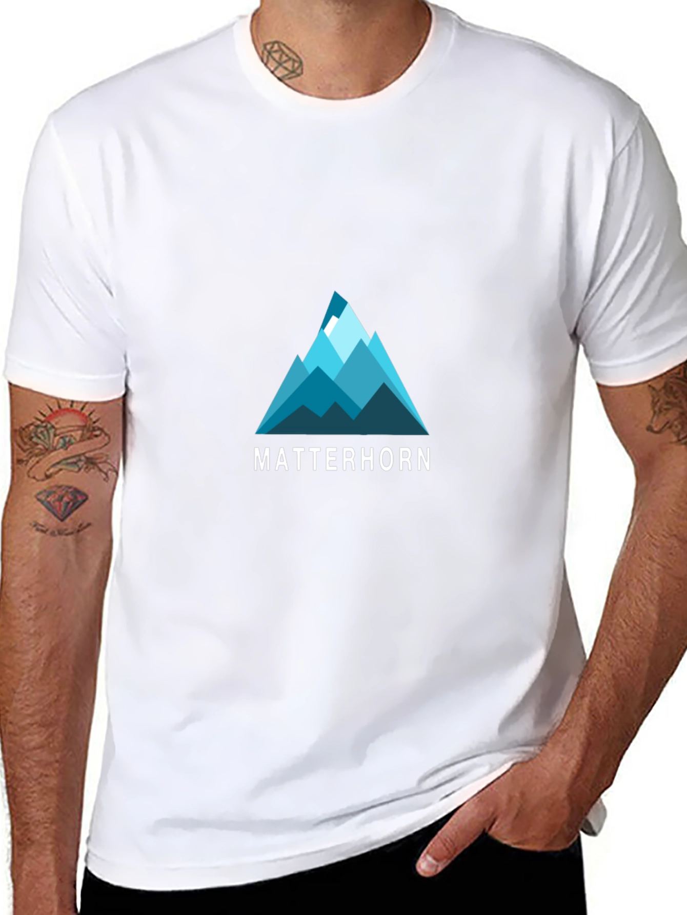 Matterhorn Mountain Graphic T-Shirt - Black