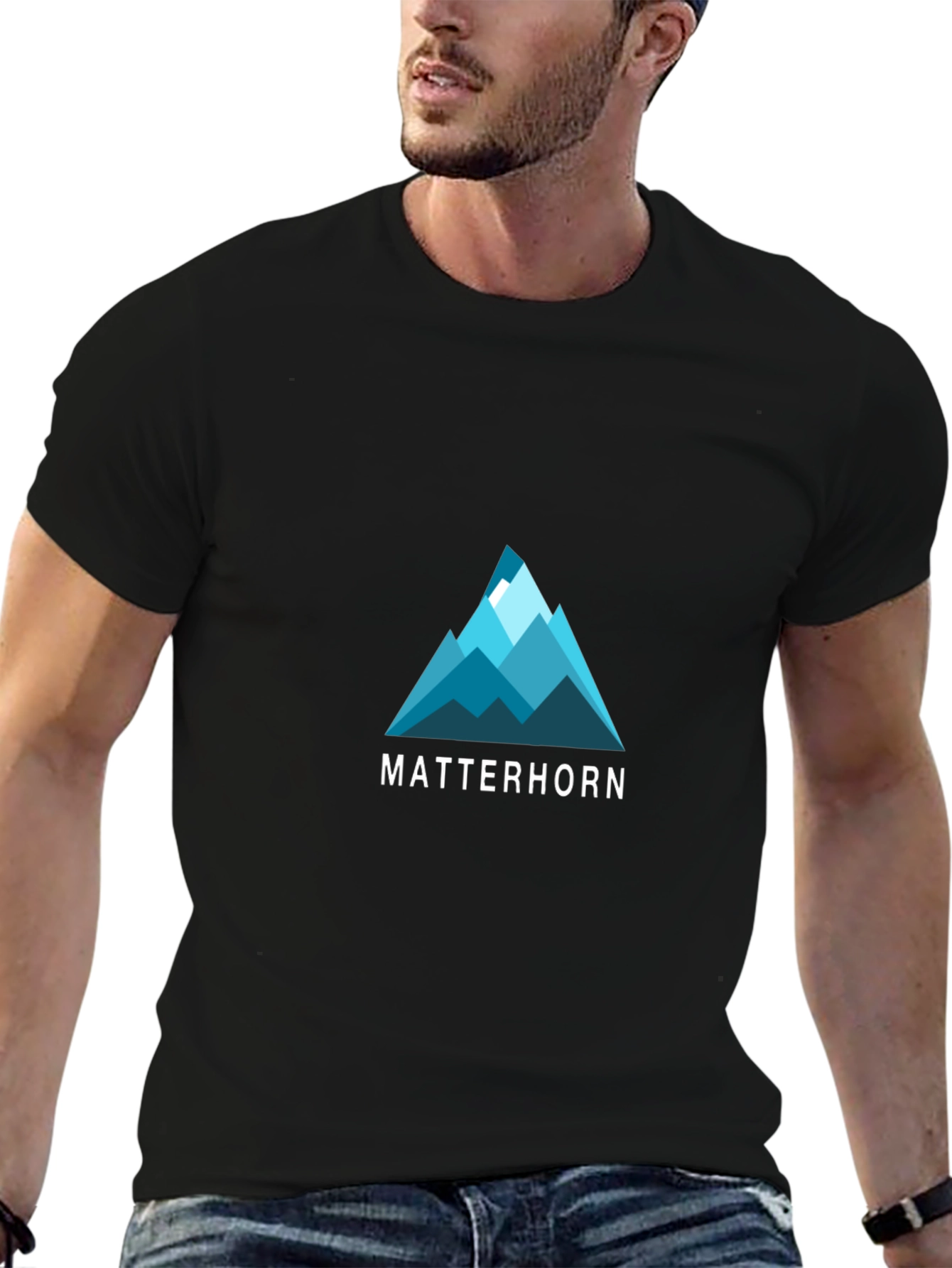 Matterhorn Mountain Graphic T-Shirt - Black