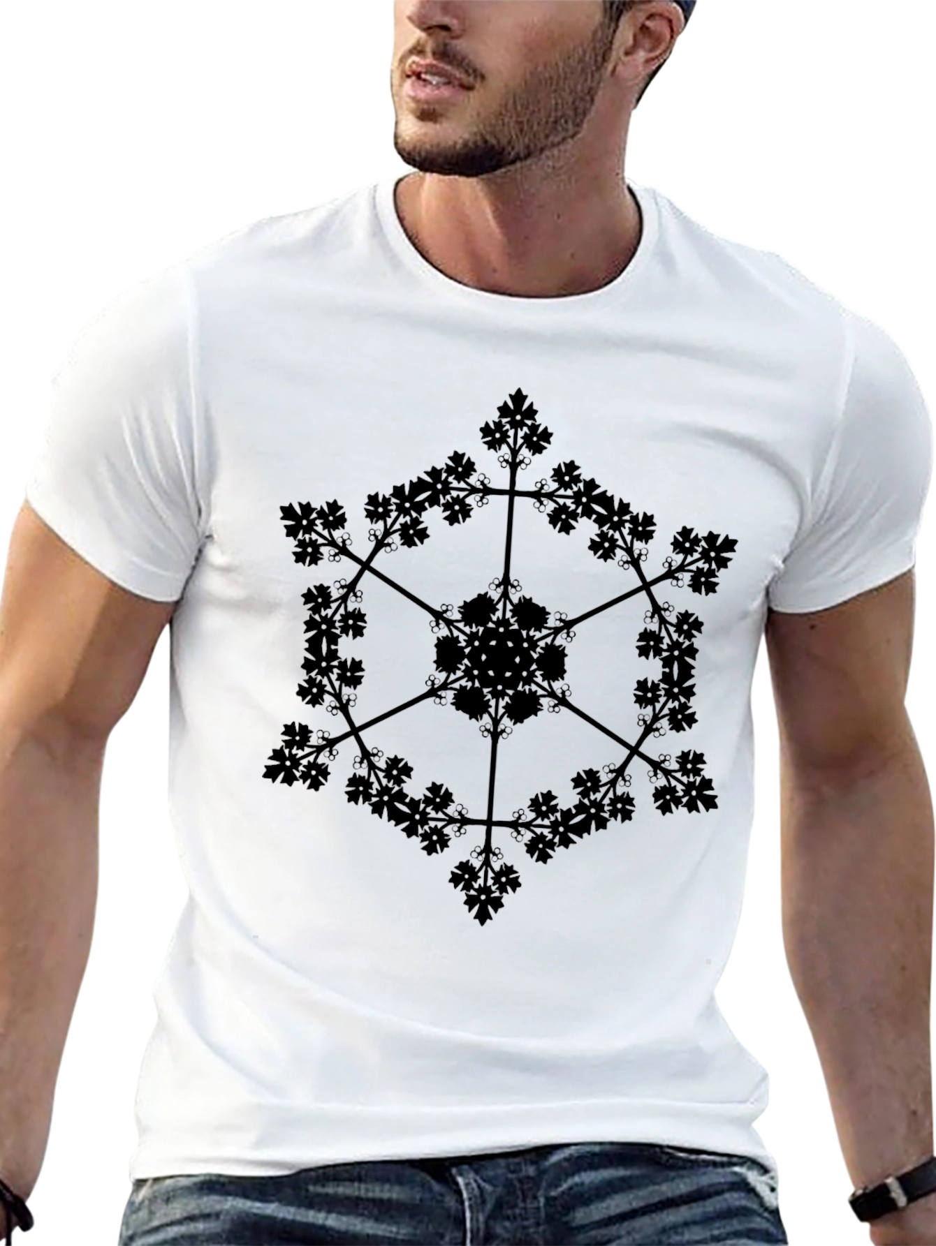 Gothic Snowflake Black T-Shirt