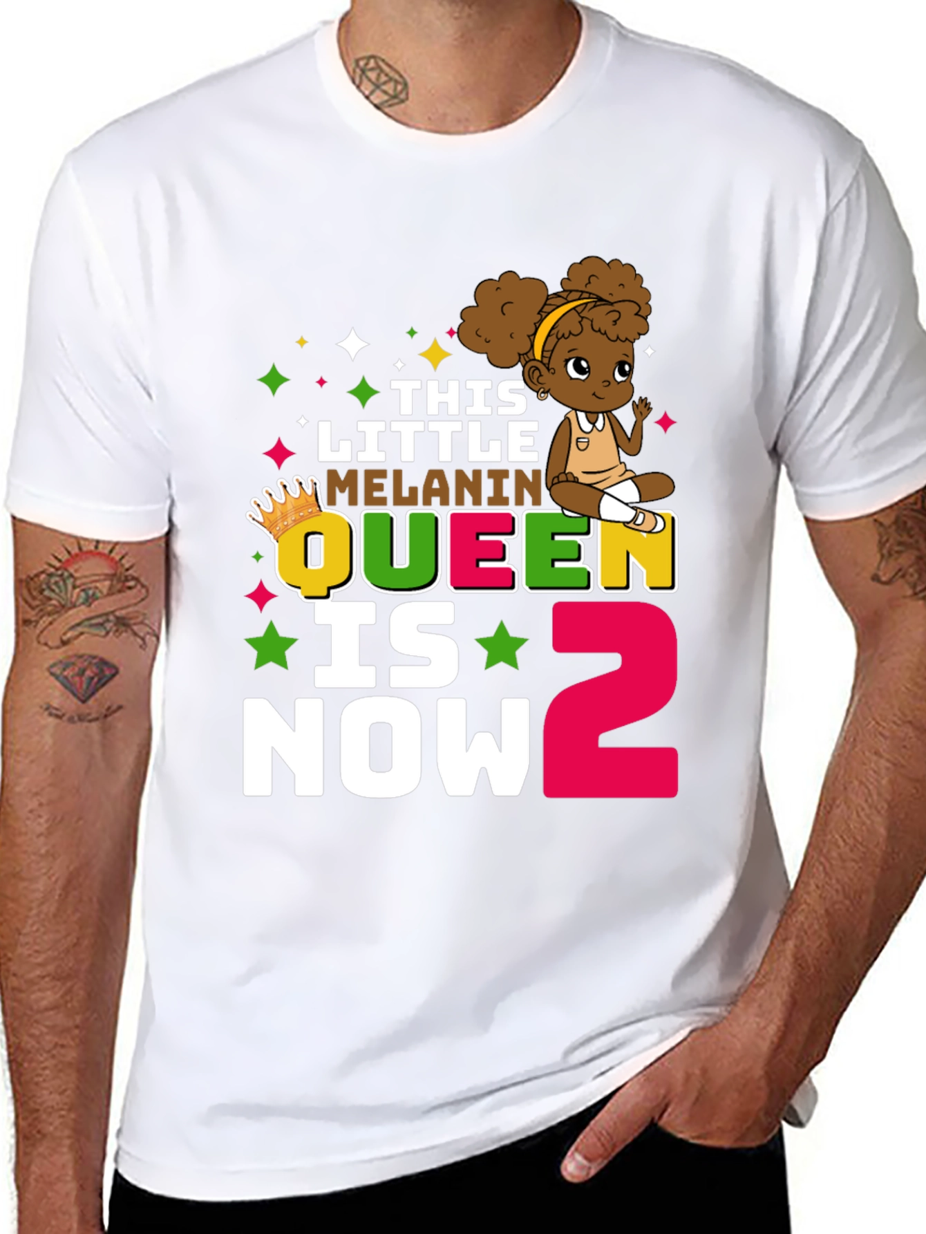 This Little Melanin Queen Is Now 2 T-Shirt