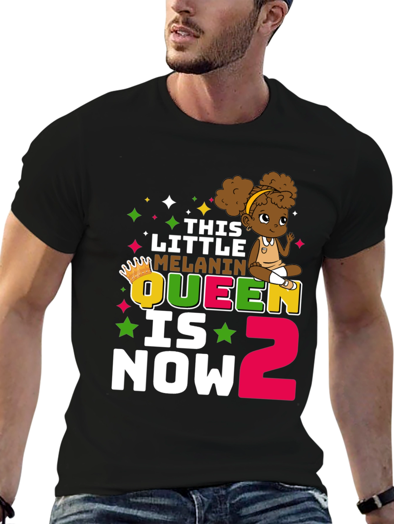 This Little Melanin Queen Is Now 2 T-Shirt