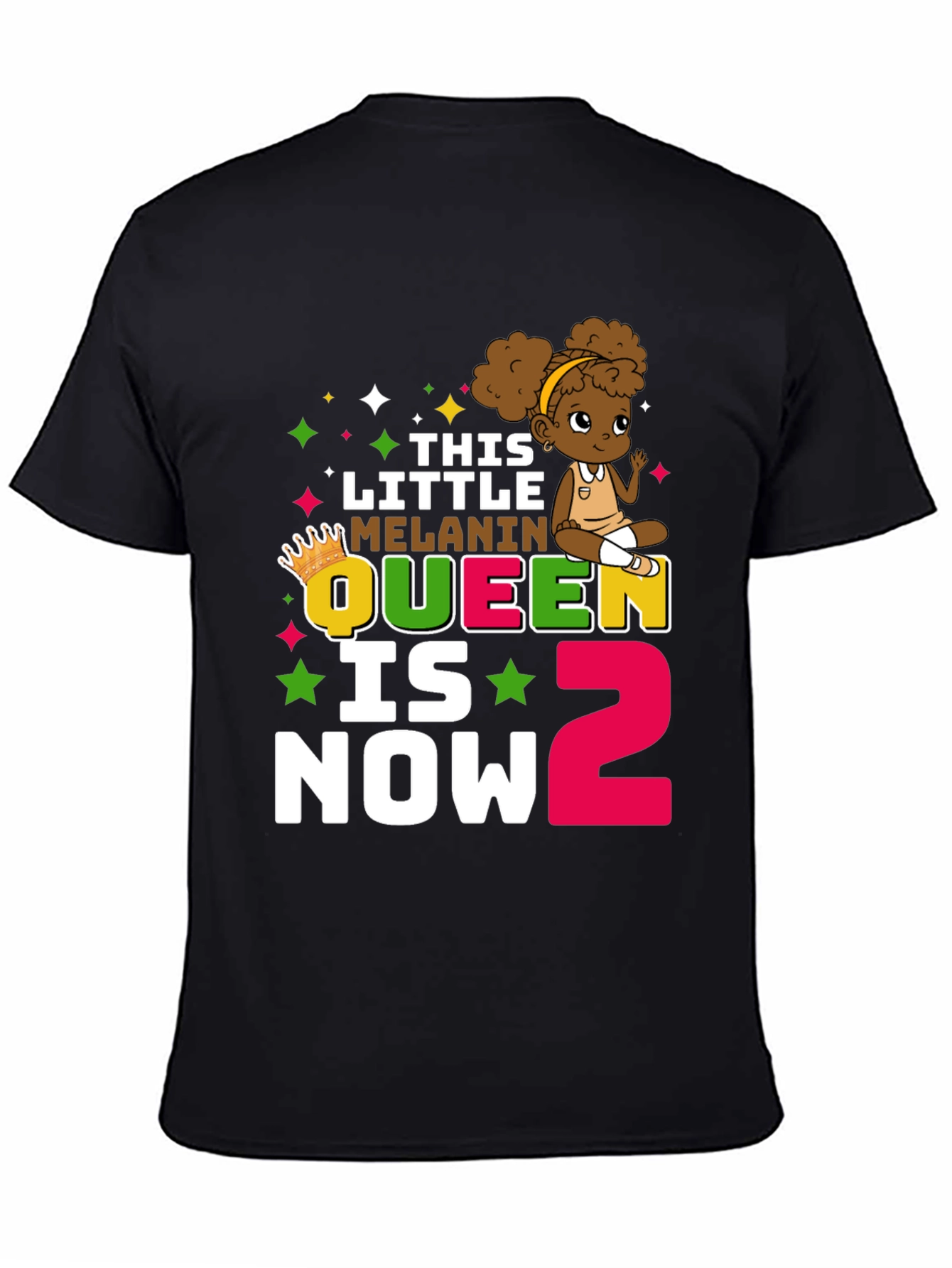 This Little Melanin Queen Is Now 2 T-Shirt