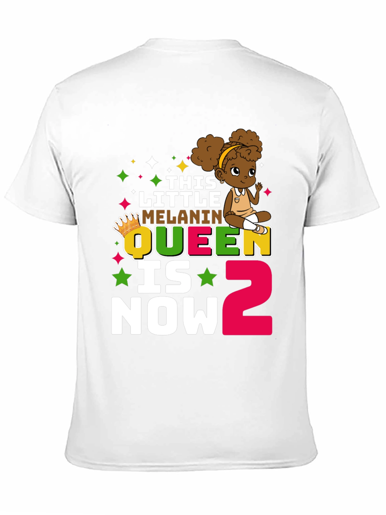 This Little Melanin Queen Is Now 2 T-Shirt