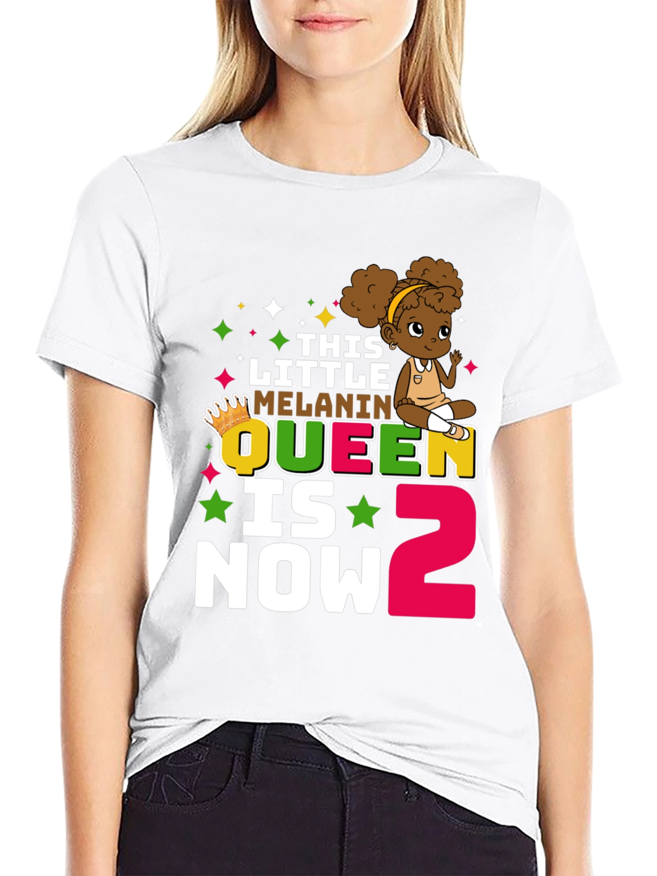 This Little Melanin Queen Is Now 2 T-Shirt