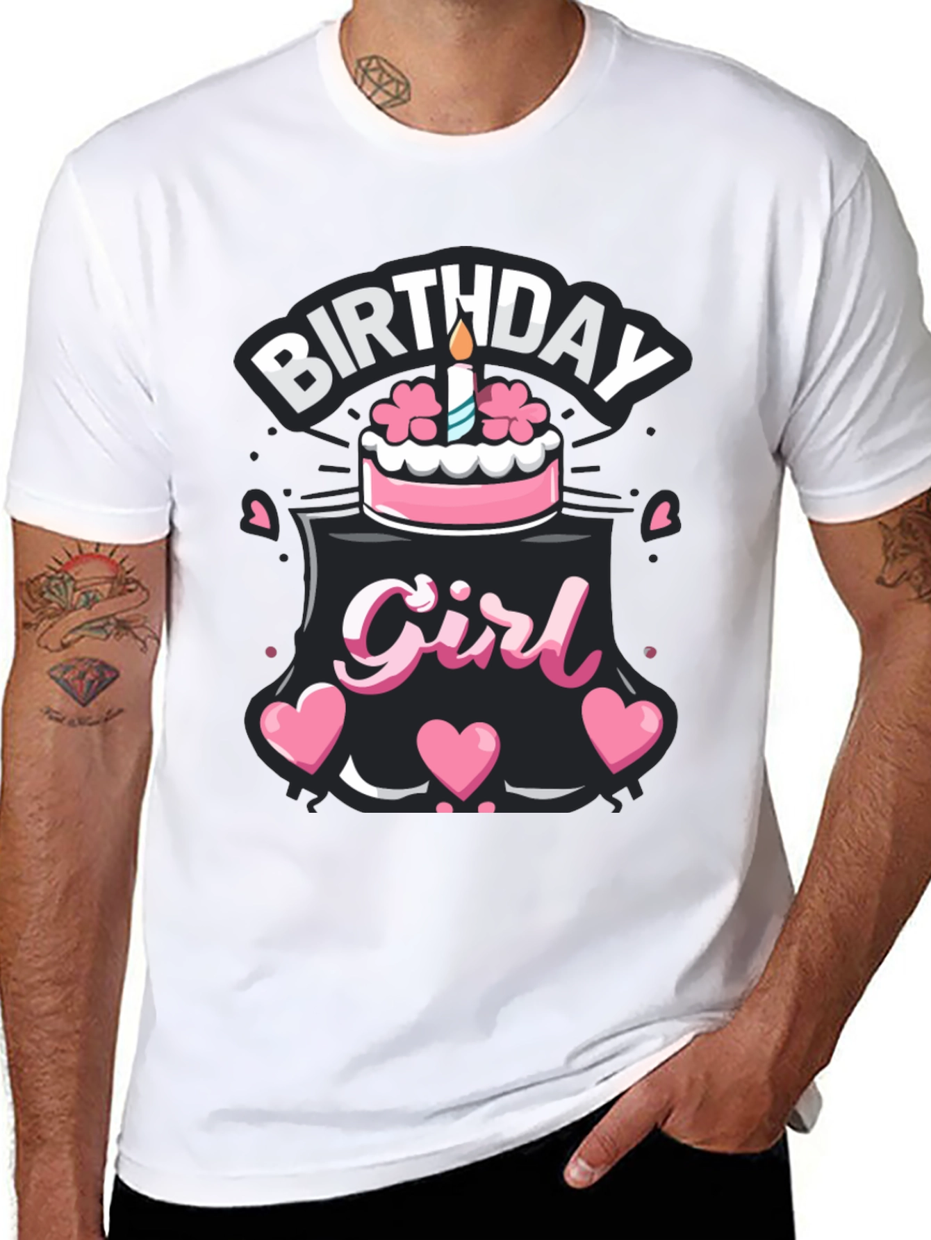 Birthday Girl T-Shirt - Cute Cake Design