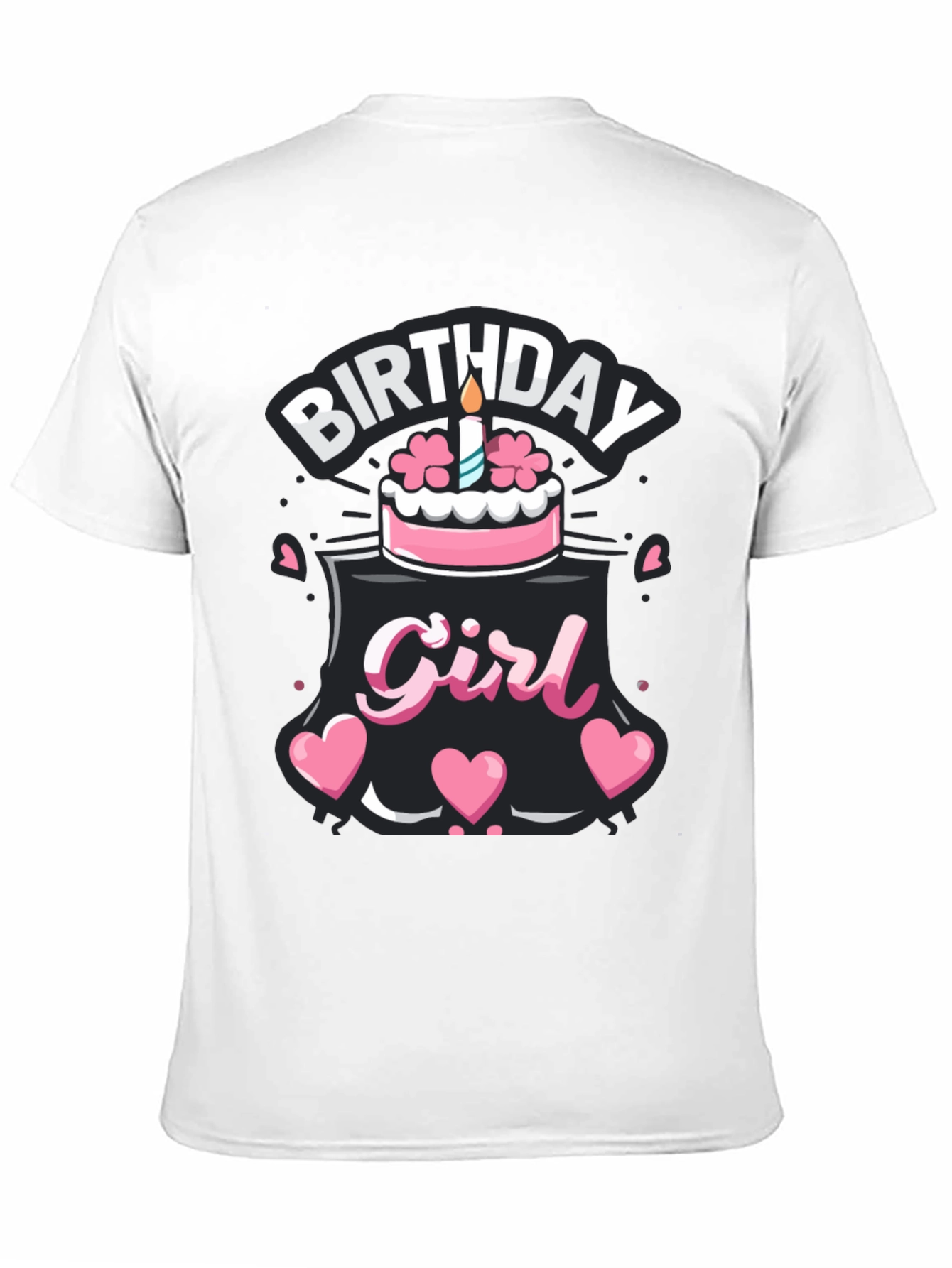 Birthday Girl T-Shirt - Cute Cake Design