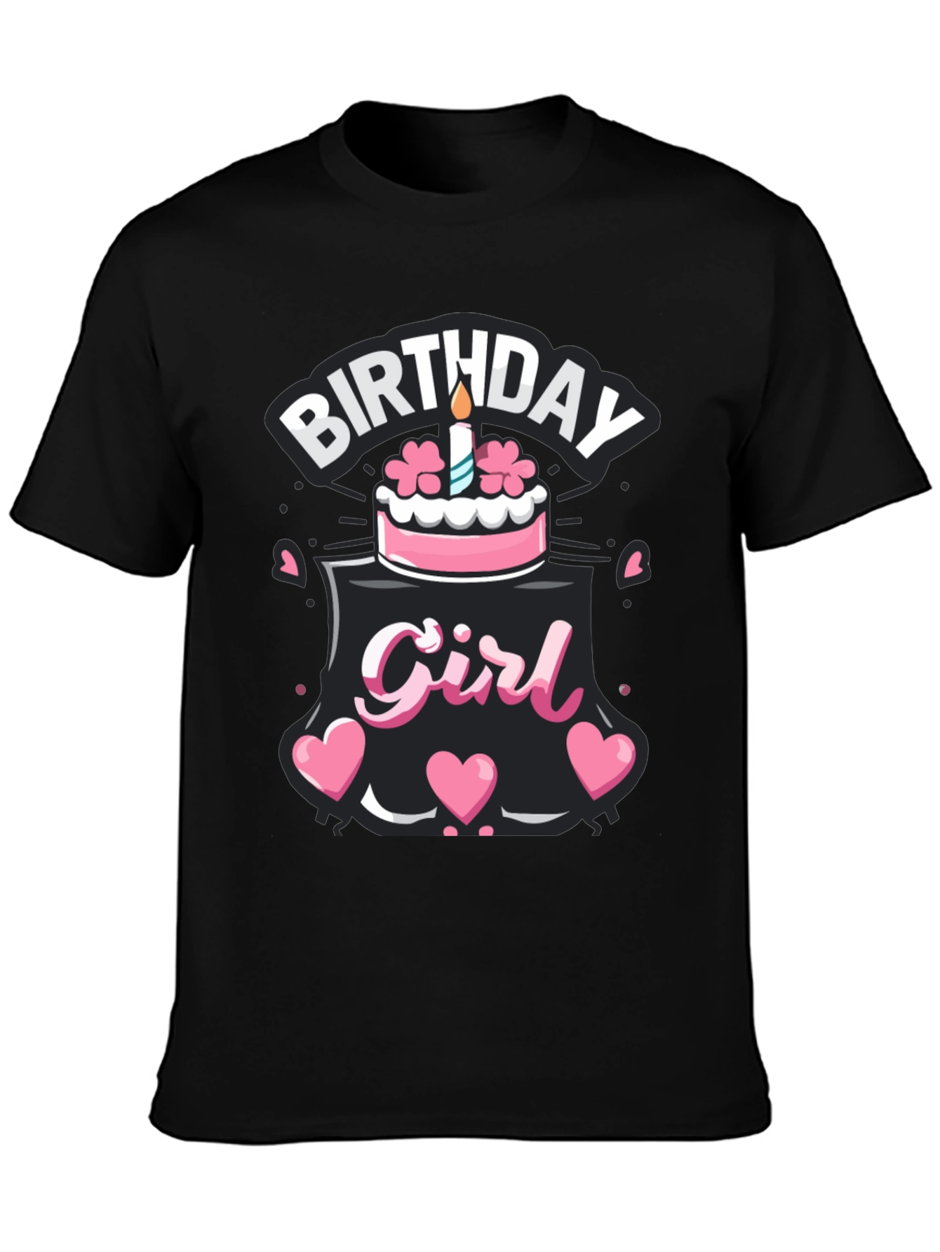 Birthday Girl T-Shirt - Cute Cake Design