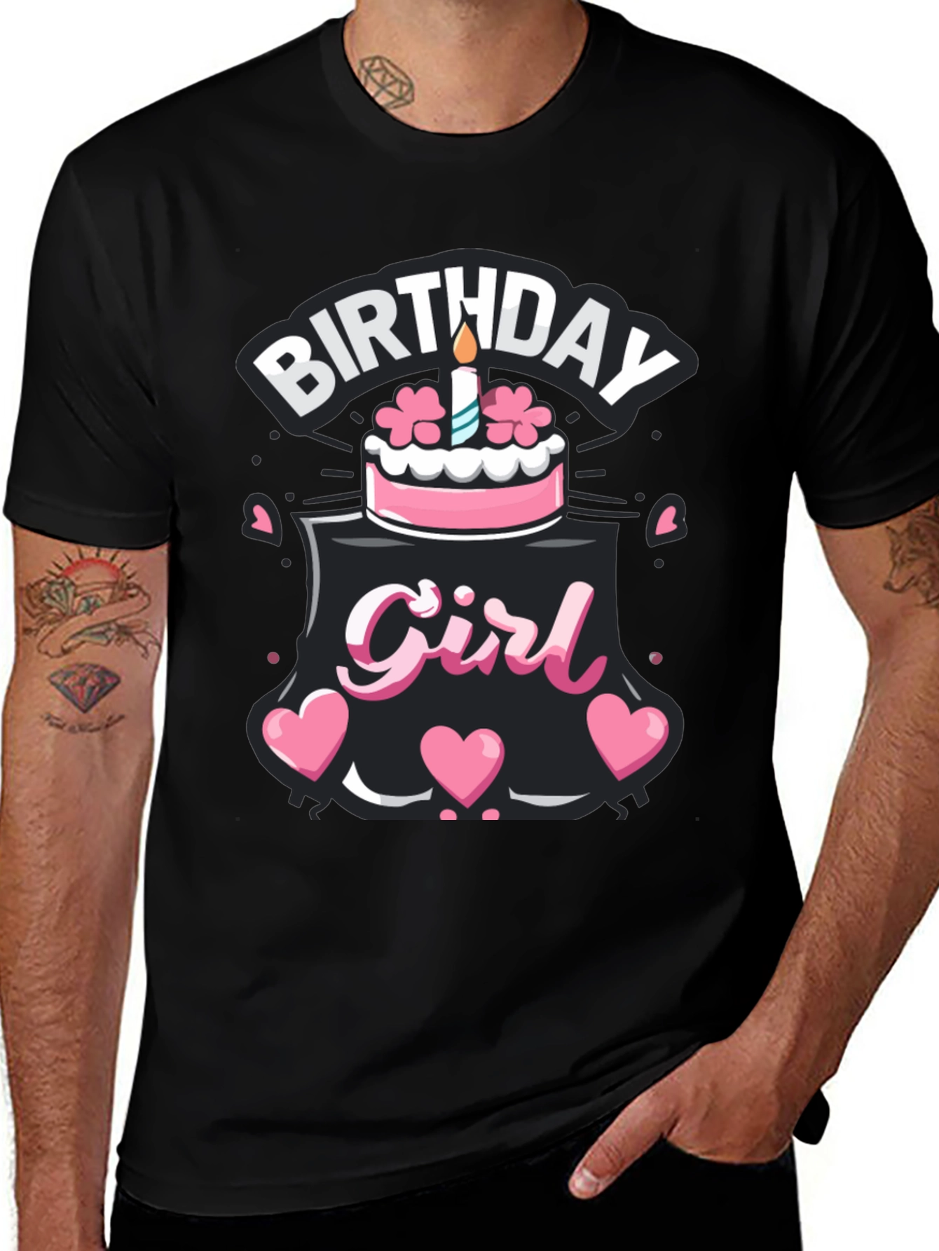 Birthday Girl T-Shirt - Cute Cake Design