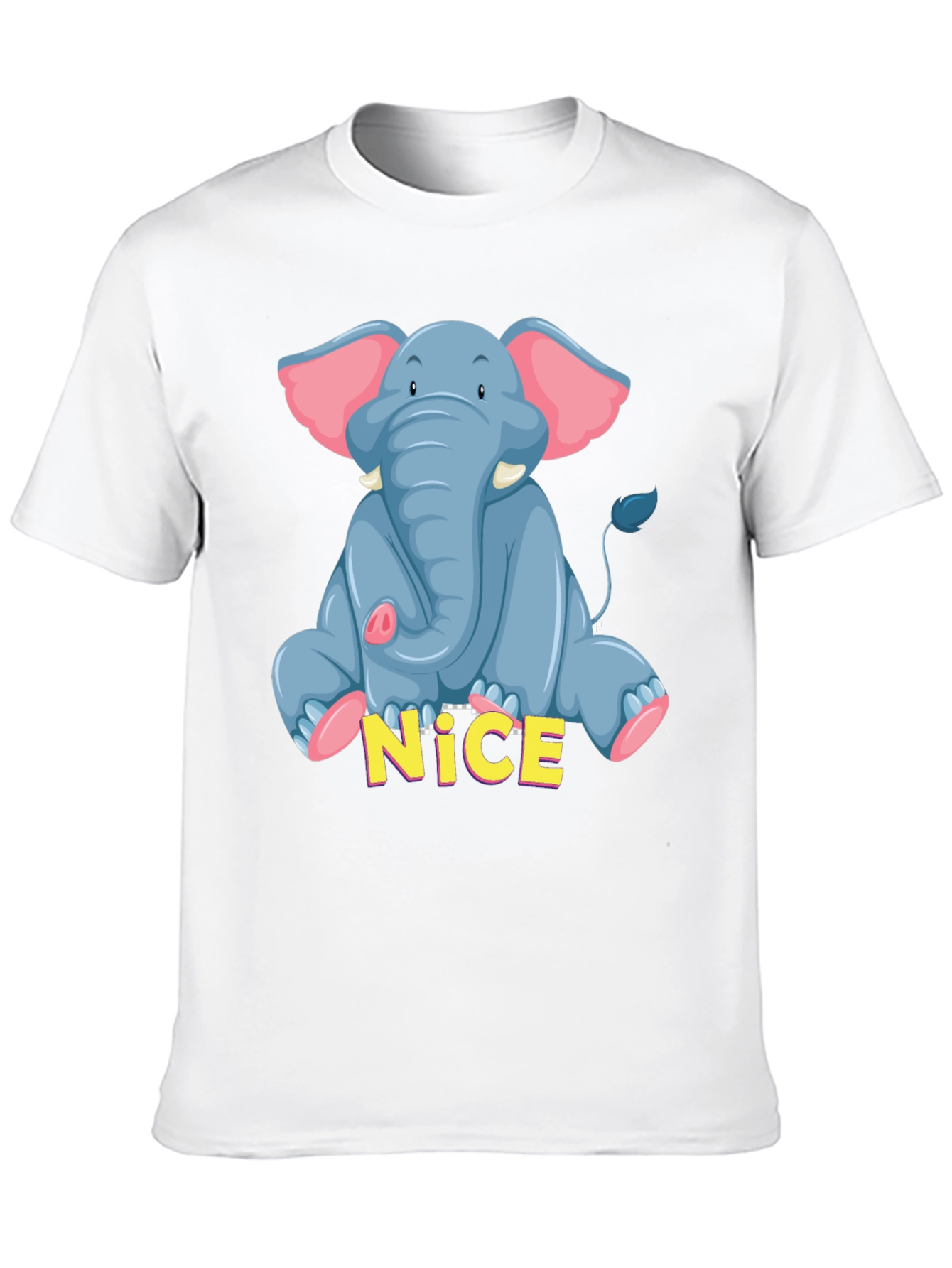 Cute Elephant Graphic Tee - Unisex Black T-Shirt