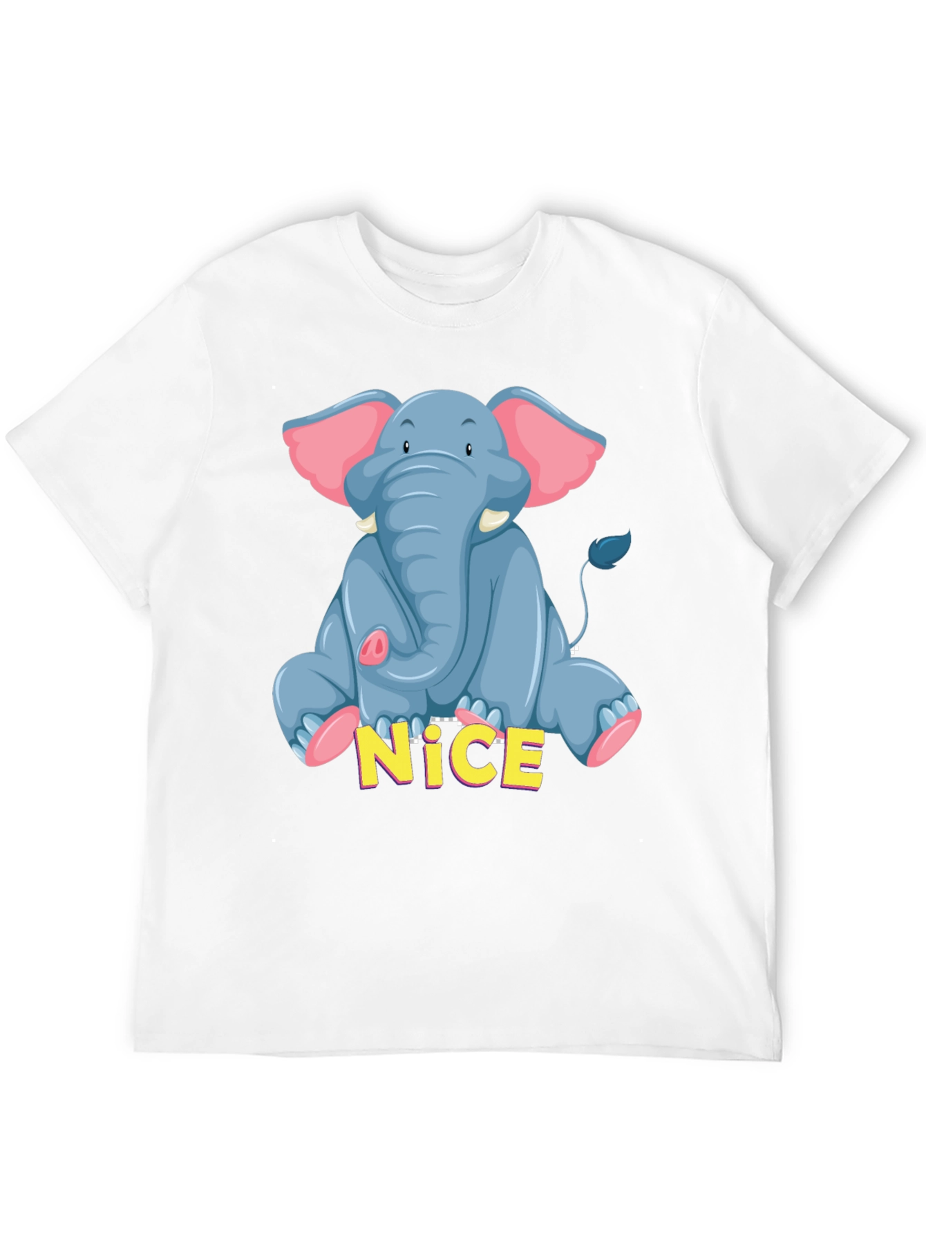 Cute Elephant Graphic Tee - Unisex Black T-Shirt