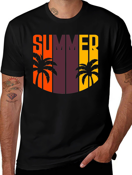 Summer Palm Tree Graphic T-Shirt