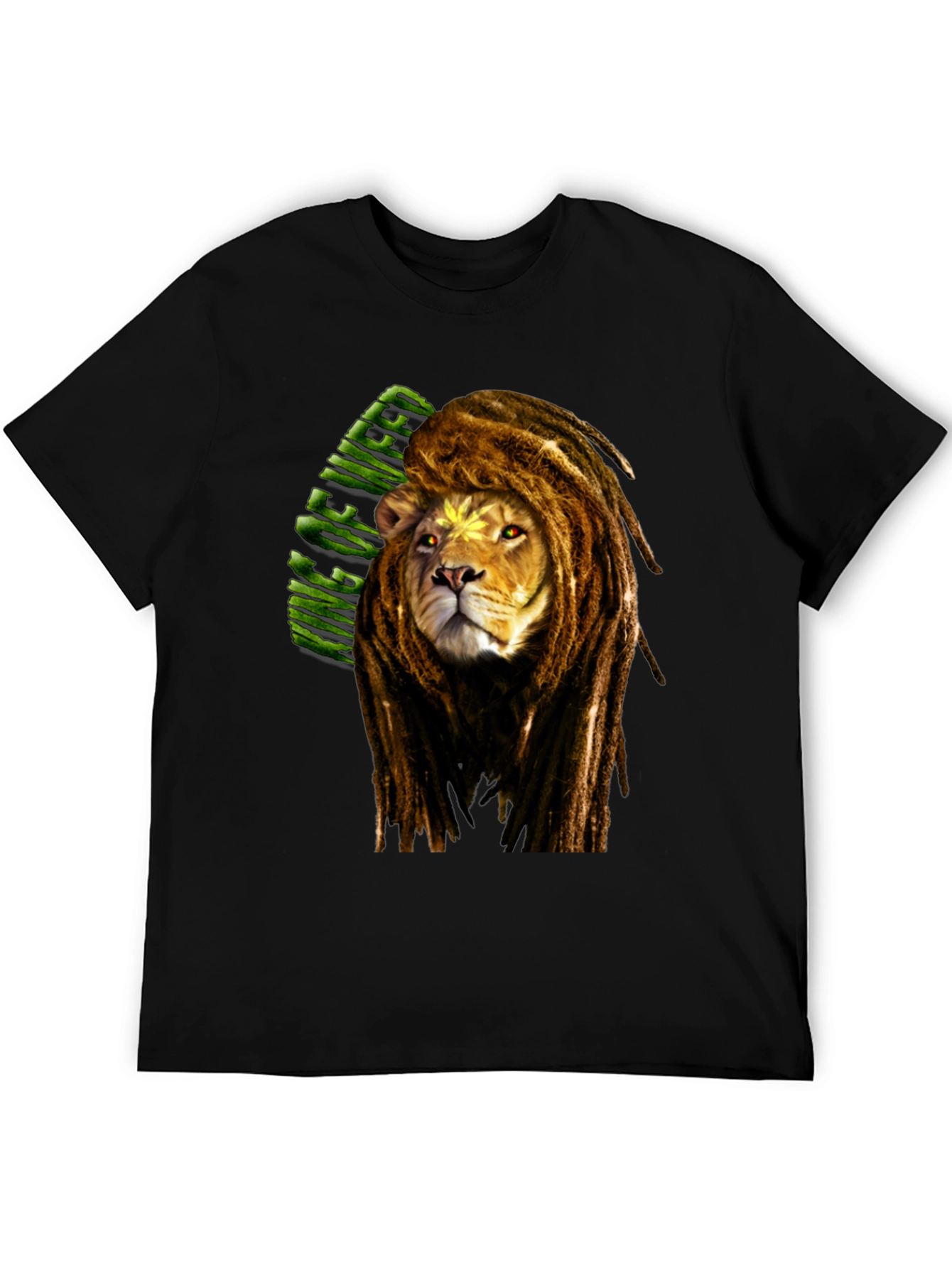 Lion Dreadlocks T-Shirt - King of Weed Graphic Tee