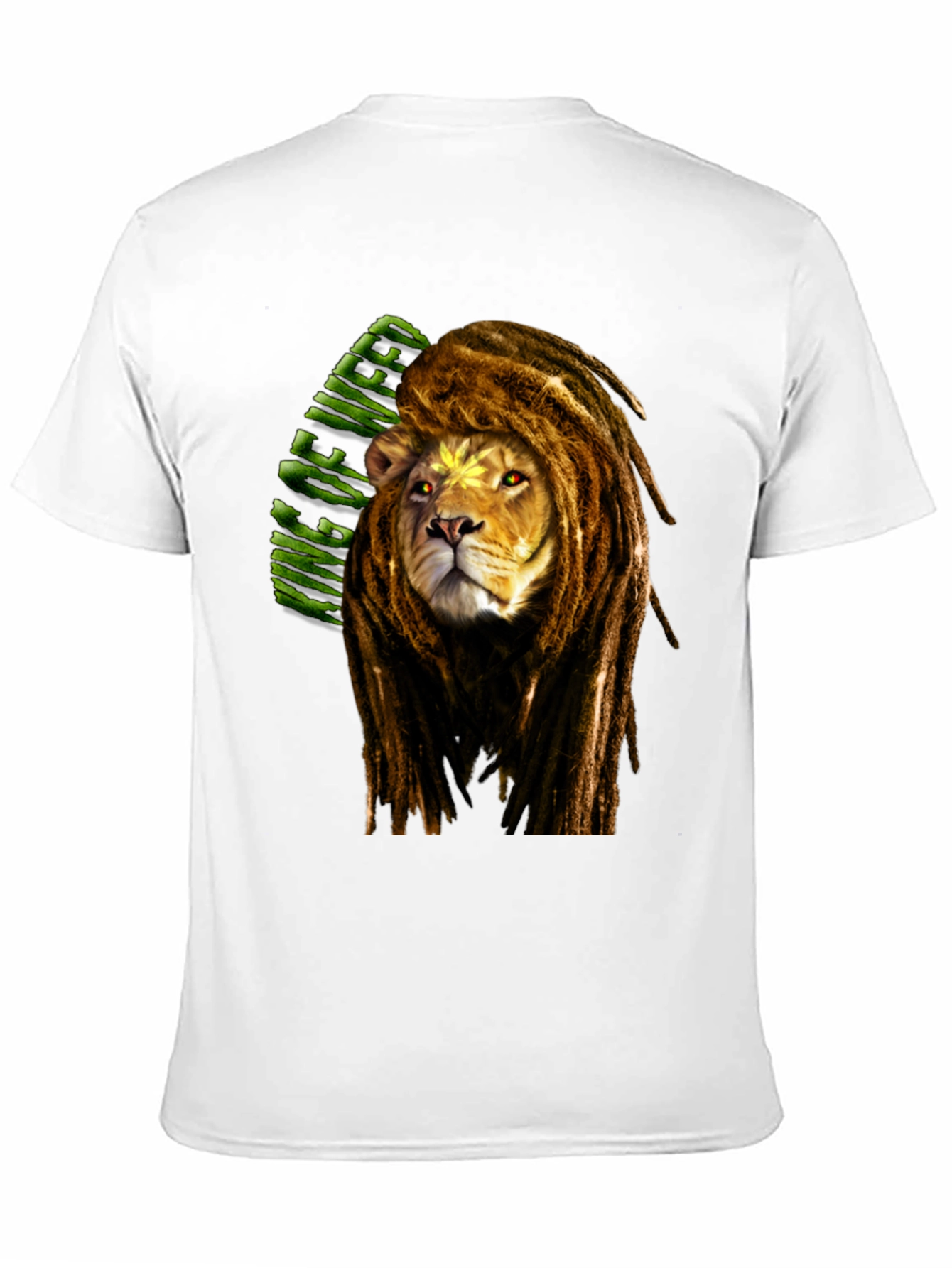Lion Dreadlocks T-Shirt - King of Weed Graphic Tee