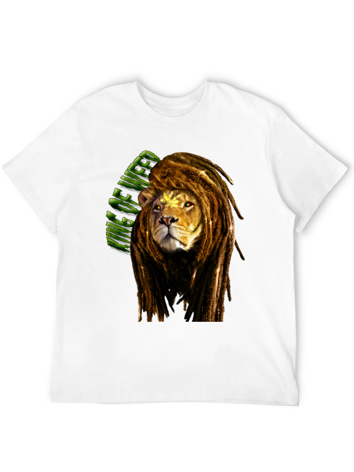 Lion Dreadlocks T-Shirt - King of Weed Graphic Tee