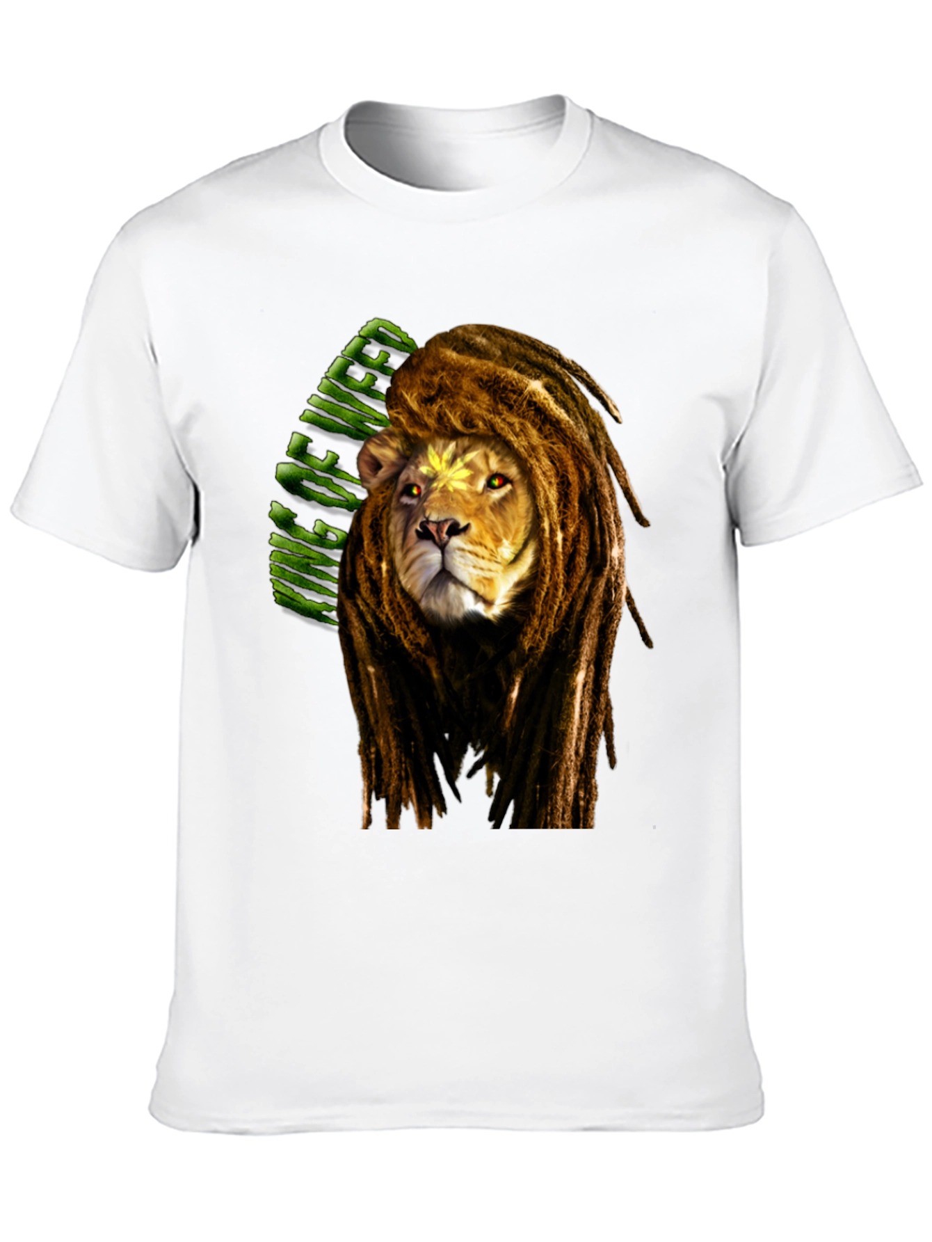 Lion Dreadlocks T-Shirt - King of Weed Graphic Tee
