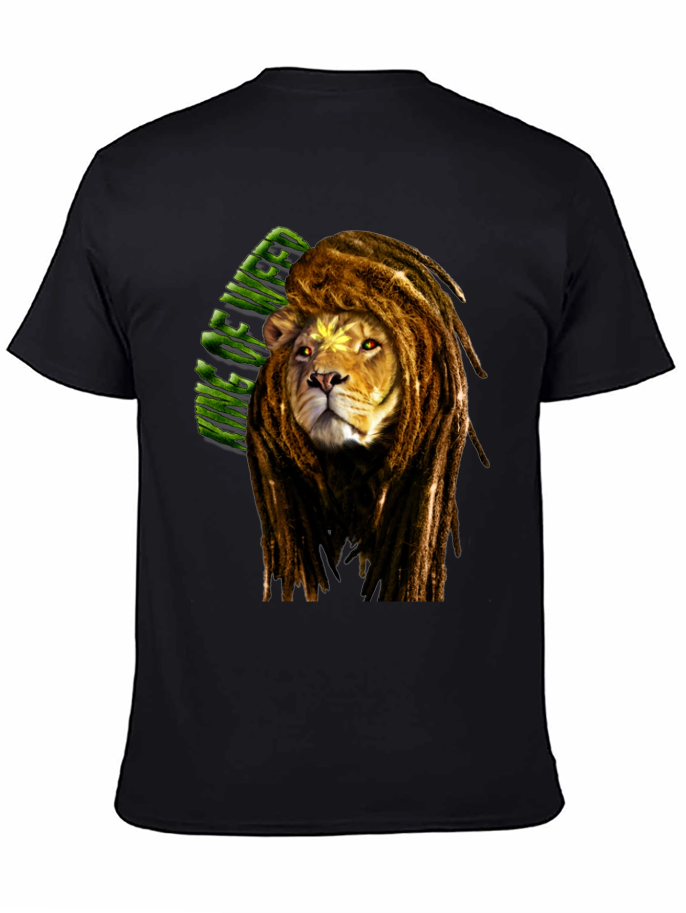 Lion Dreadlocks T-Shirt - King of Weed Graphic Tee